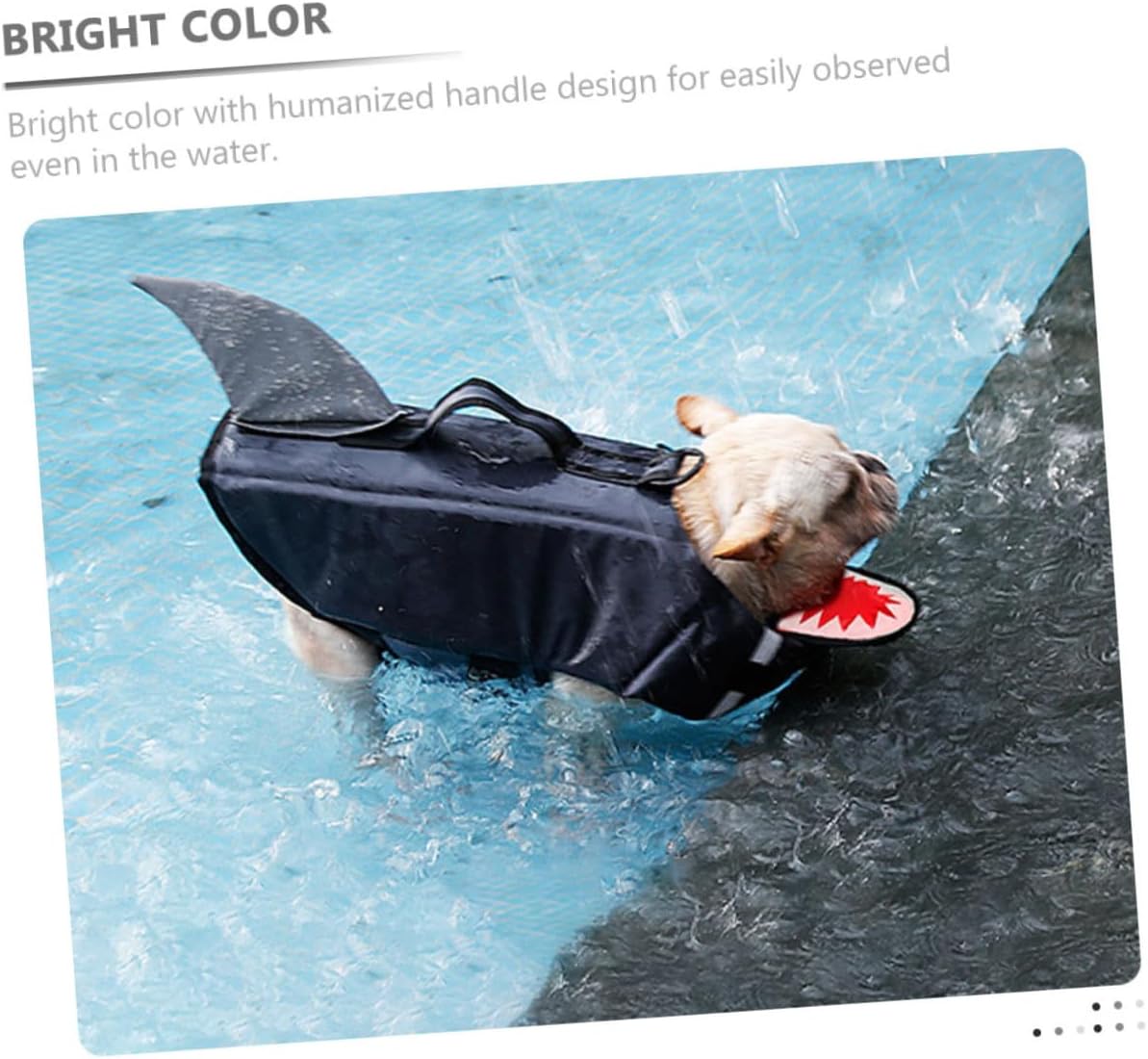 YARNOW Dog Floating Vest Shark Design Reflective Life Jacket Waterproof XL Dog Swim Safety Vest for Outdoor Training Pet Swimming Apparel