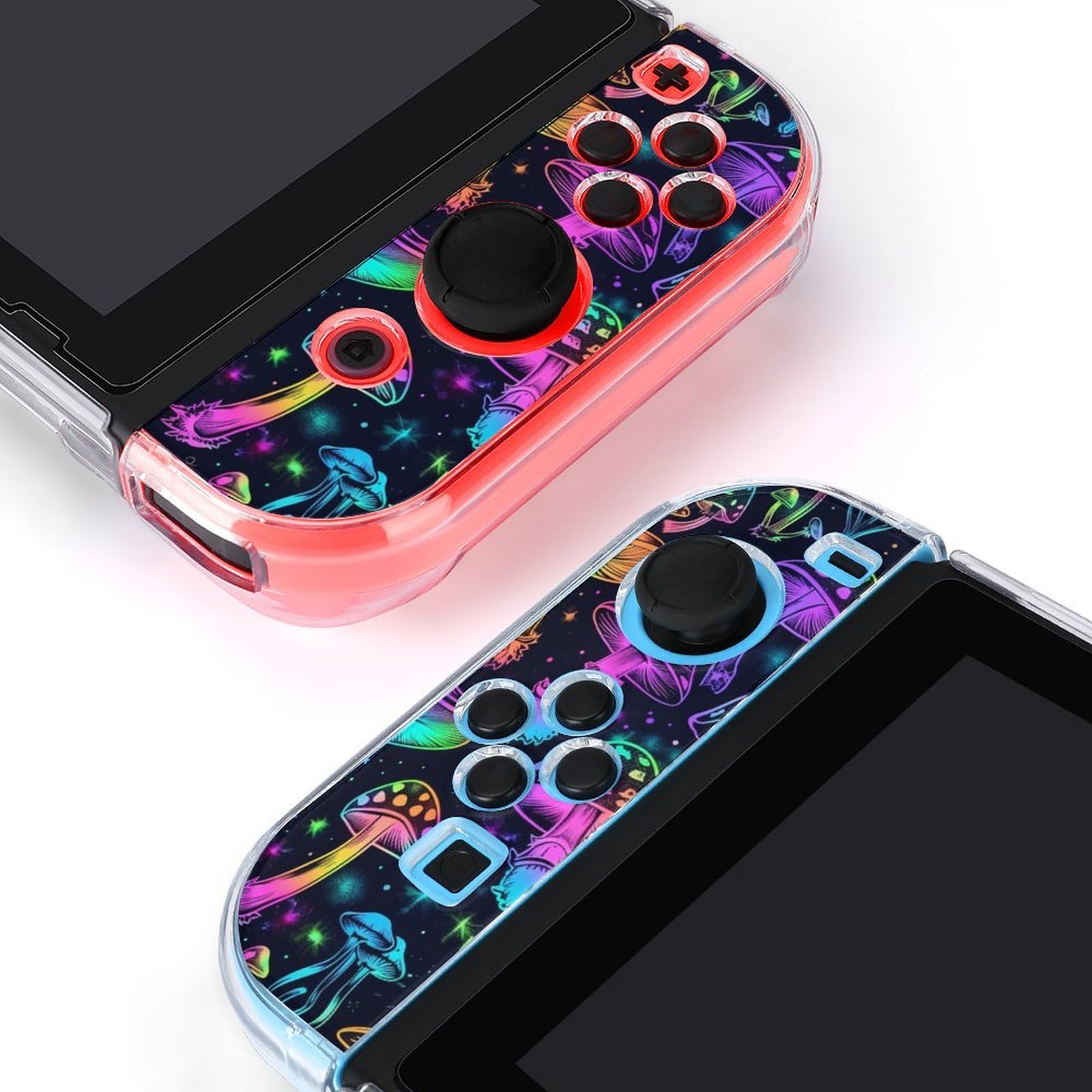Coque de protection d'écran en forme de champignon pour console Switch et Joy-Cons