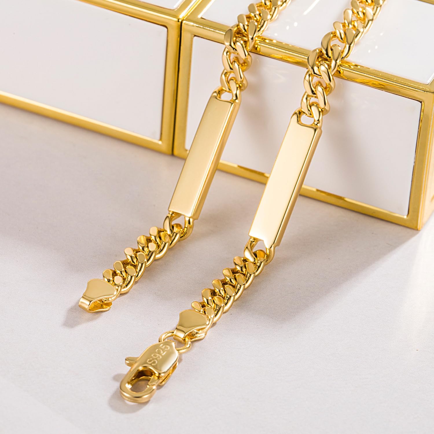 Dankadi Men 4-6mm Miami Cuban Link Bracelet Rhodium Plated Hypoallergenic 925 Sterling Silver Fine Jewelry Hip Hop Cuff Chain Bangles For Women Birthday Gift - Image 5