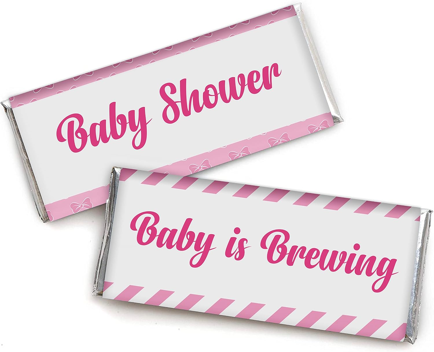 Wishes For Baby Cards For Baby Shower - Girl Baby Shower Party Collection, Polka Dot & Bow Theme, Wishes For The Baby Cards, Activities Party Supplies - Pack Of 50