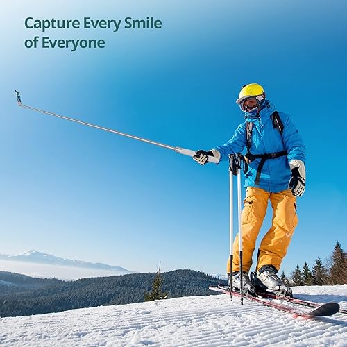 Miniatura 33 de ATUMTEK Trípode para selfie stick de 65 pulgadas, todo en uno, extensible con control remoto Bluetooth, rotación de 360° para iPhone y Android, Negro