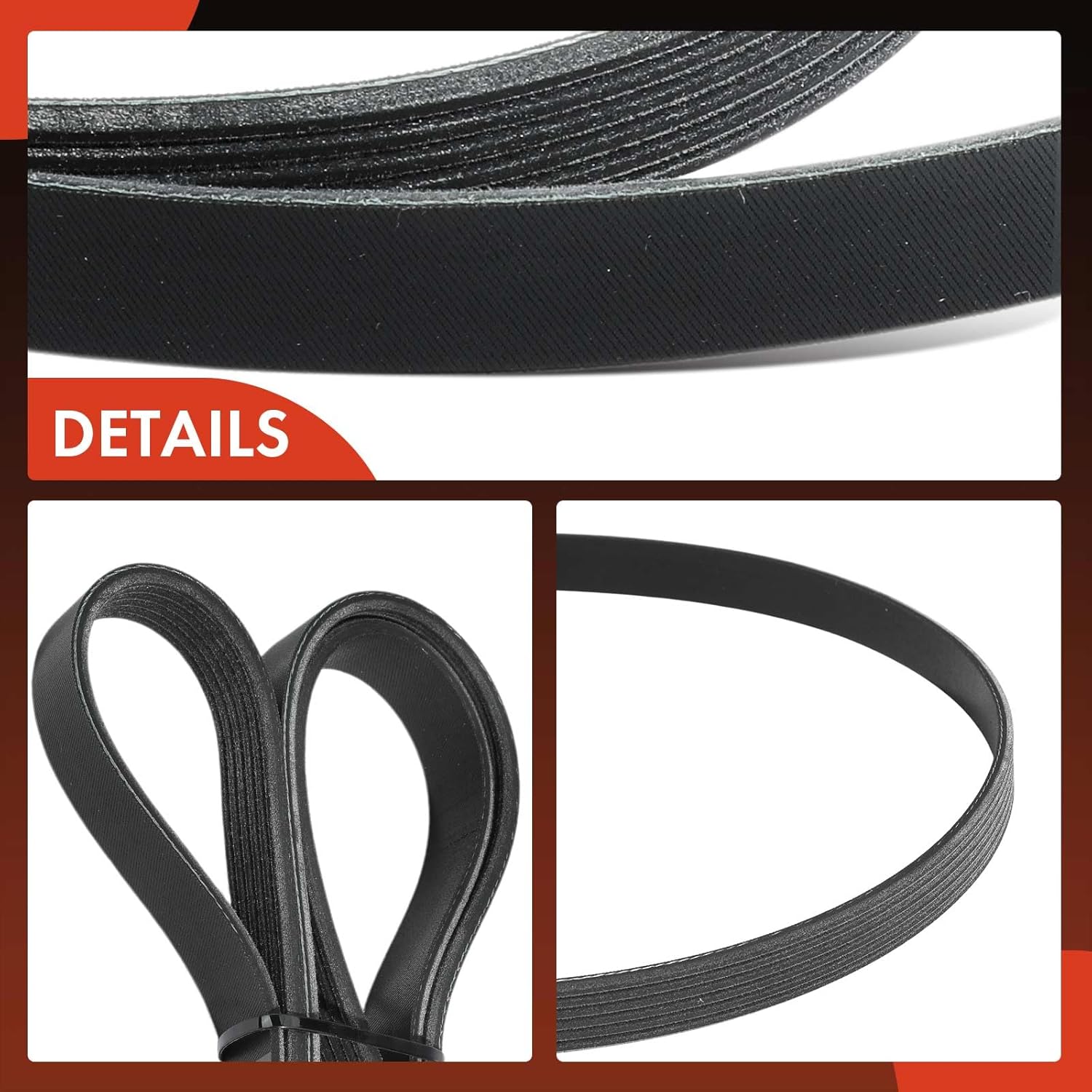 A-Premium Serpentine Belt 66.98 In For Volkswagen, Hyundai, Kia, Chevy, Chrysler, Ford & Mercedes - Jetta 2013-2016, Sonata 1999-2003, Santa Fe 2001-2004, Optima 2001, Magentis 2001, Corvette