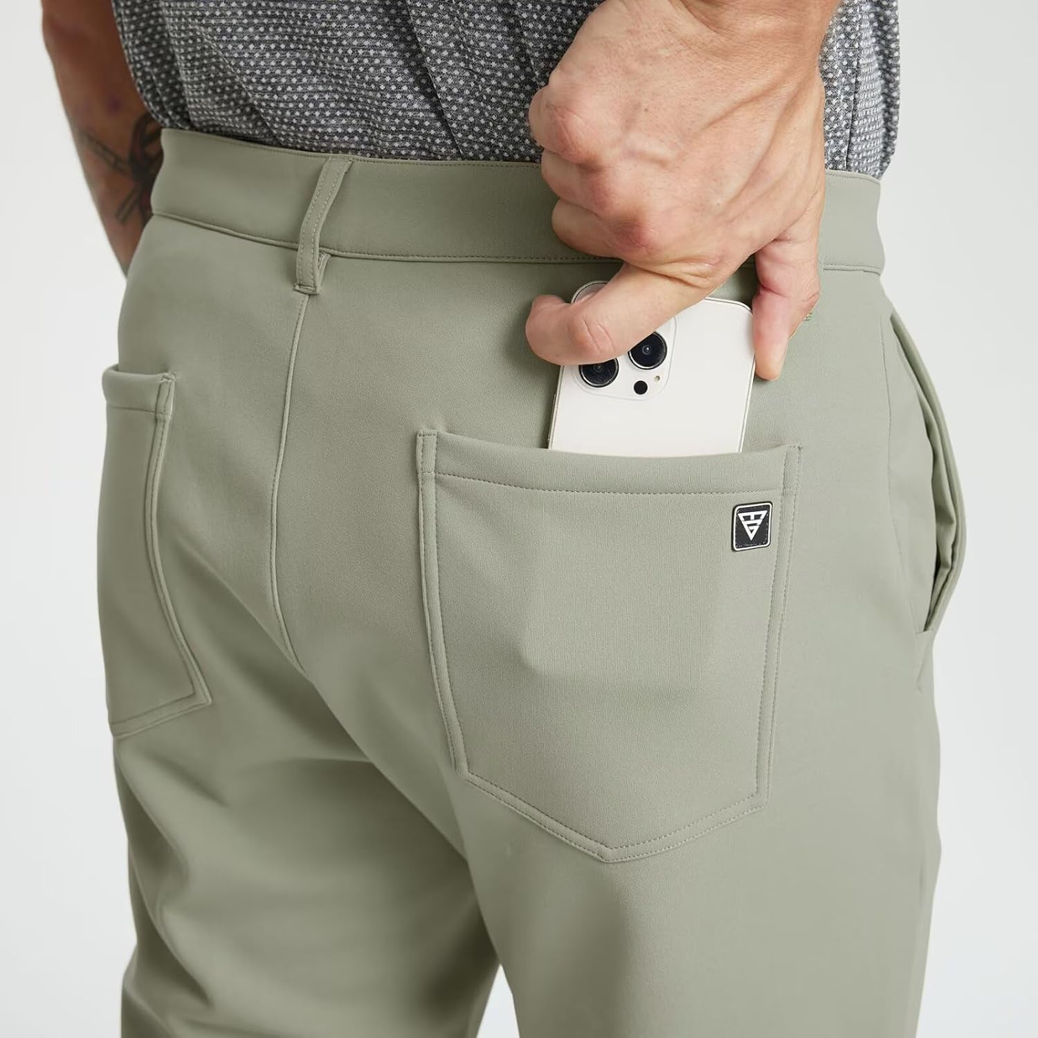 M MAELREG Golf Fleece Lined Pants Men Softshell Water-Resistant Workout Casual Outdoor Hiking Insulated Winter Pants for Men - Image 5