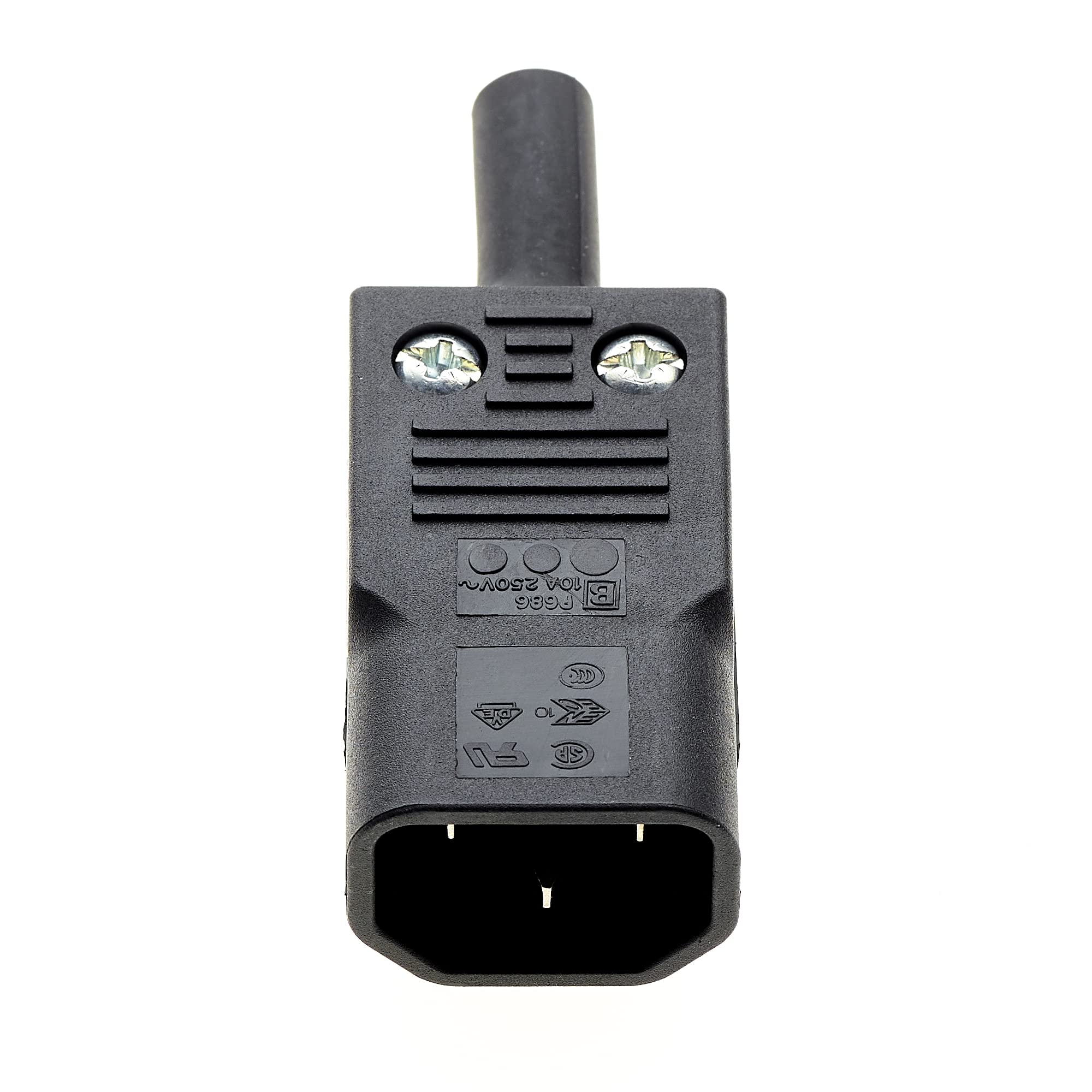 Aexit AC 250V 10A Rewireable IEC C14 3 Prong Maschio Spina presa Adattatore per connettore ner-o ID: 653745