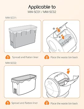 Meowant Cat Litter Box Liners for Automatic Cat Litter Box, Heavy Duty