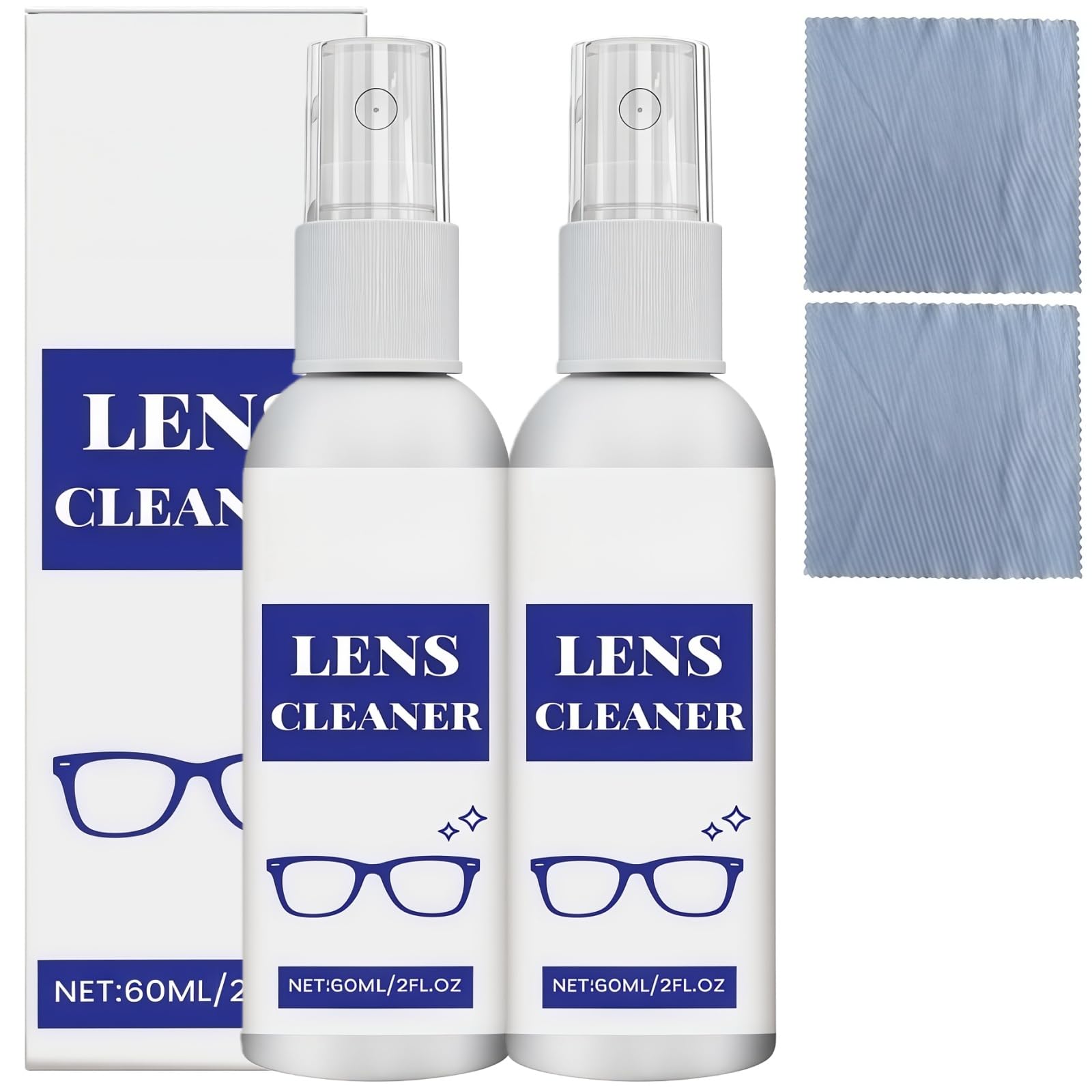 XingBin 2PCS Anti Fog Spray for Swimming Goggles & Glasses,Anti Fog Spray for Glasses,Glasses Cleaner Spray for Lenses,Long-Lasting Anti-Mist Spray, Safe & Easy Lens Cleaning Spray
