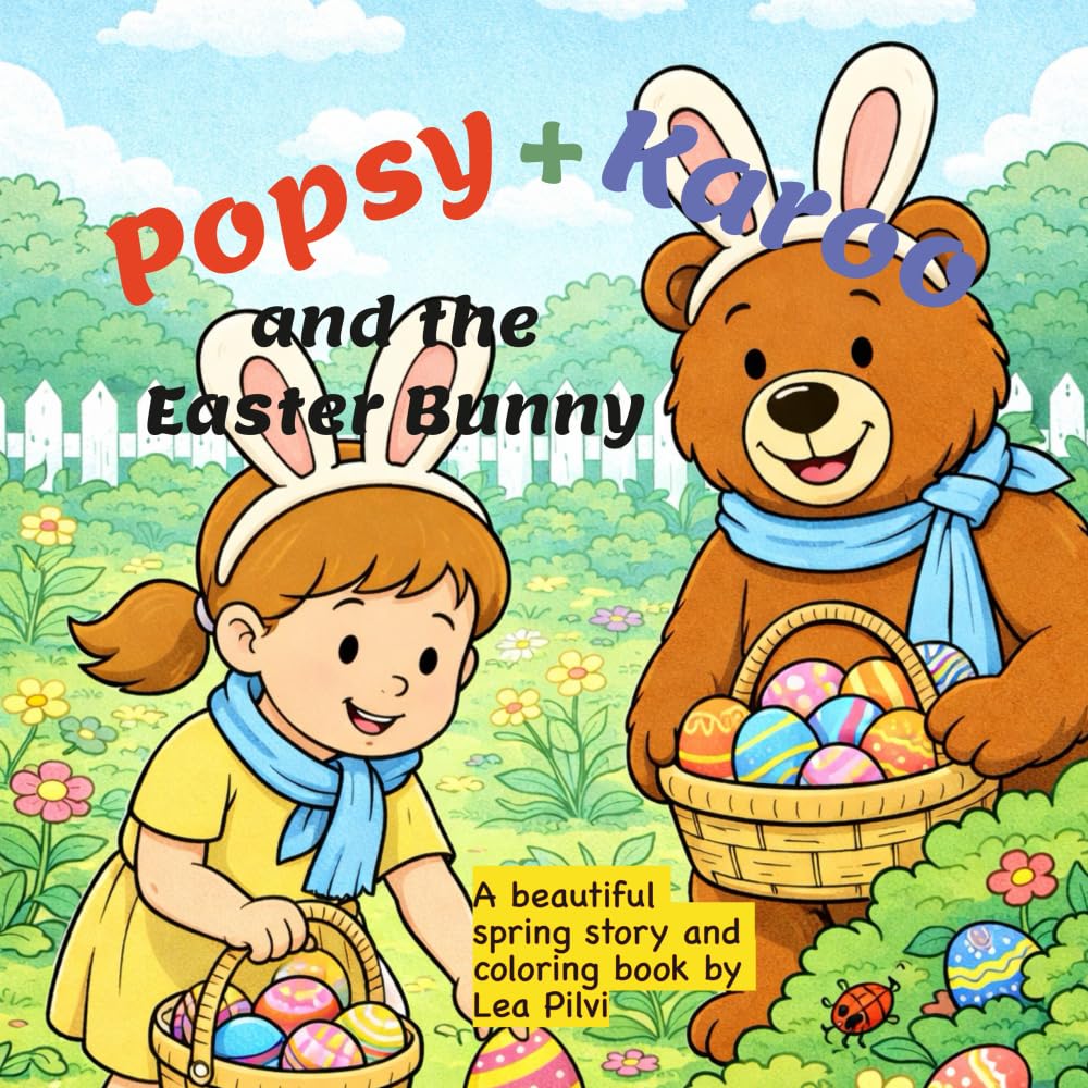 Popsy + Karoo and the Easter Bunny: A beautiful spring story and coloring book by Lea Pilvi