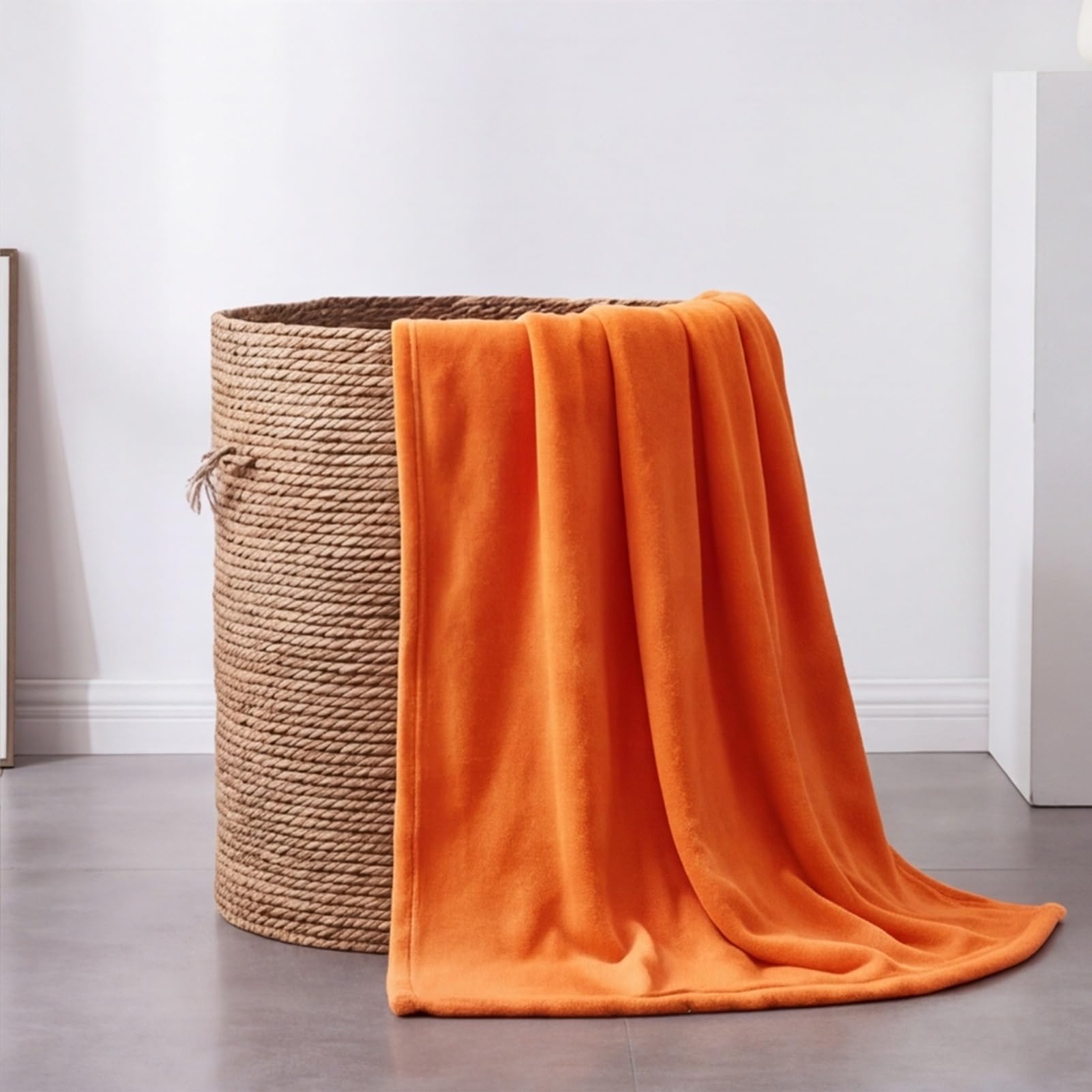 YXRS Fleece Blanket Sofa Throw 155 x 265 cm Silk Touch Fleece Throw Blanket for Sofa Soft Cosy Fluffy for Bed Settees Armchairs, Orange