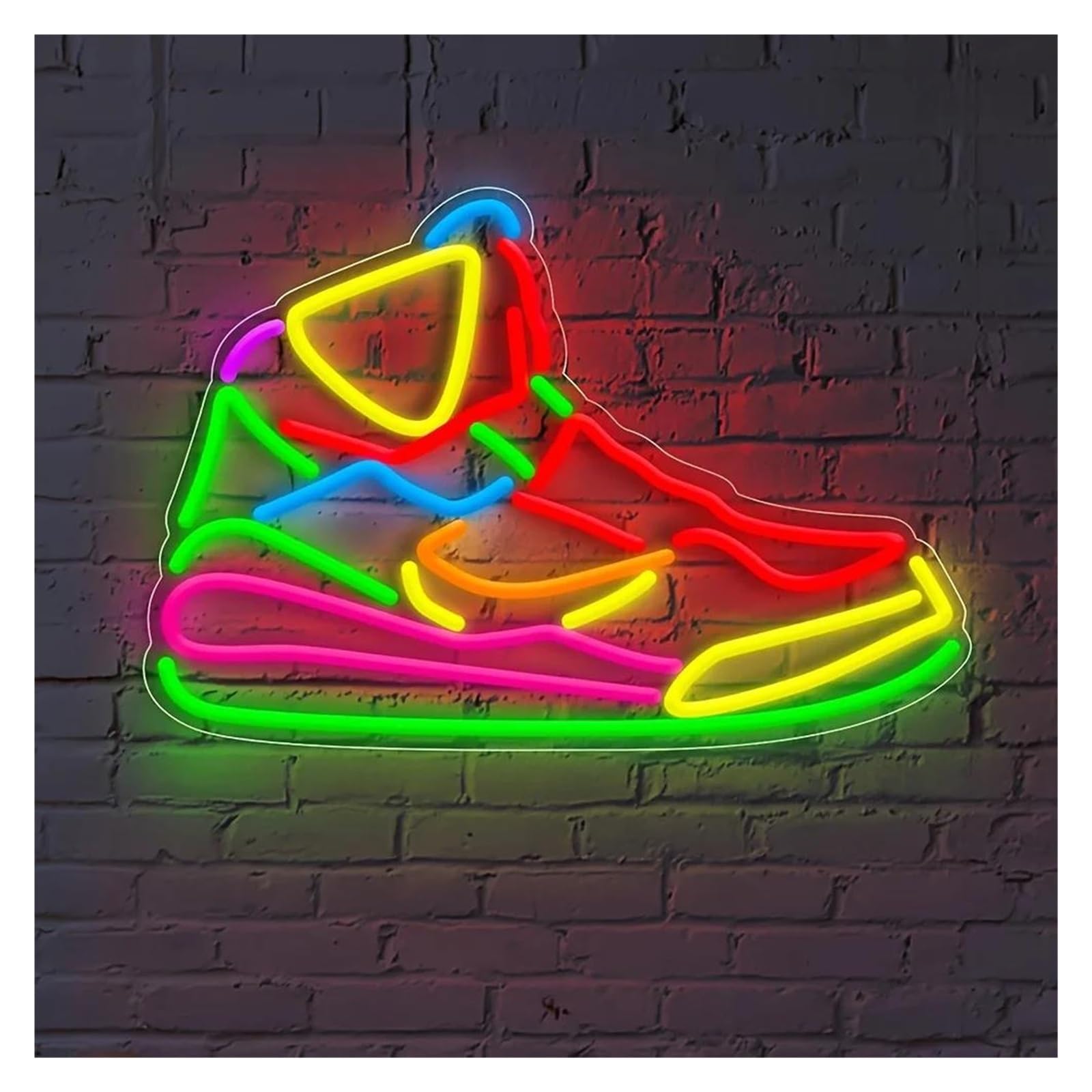 Hängende Kunst-Leuchtreklamen Neonschild „Cyber ​​Running Shoes“, Für Hotels, Wohnzimmer, Spielhallen, Partys, Schlafzimmer 42x30cm