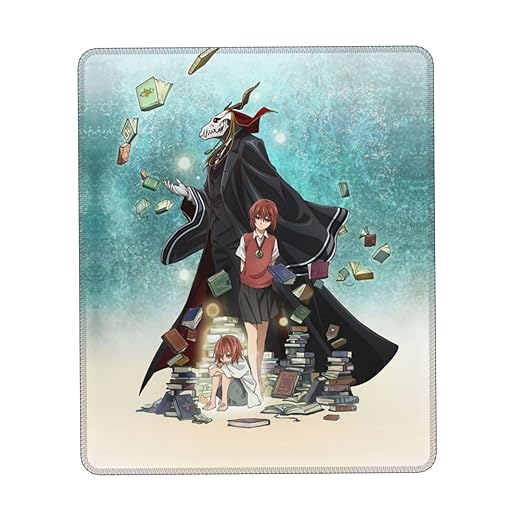 OSUKI The Ancient Magus' Bride Mousepad Personalized Non-Slip Rubber Base with Stitched Edge Anime Computer Pad for Game Work Study 8.3 X 10.3 in