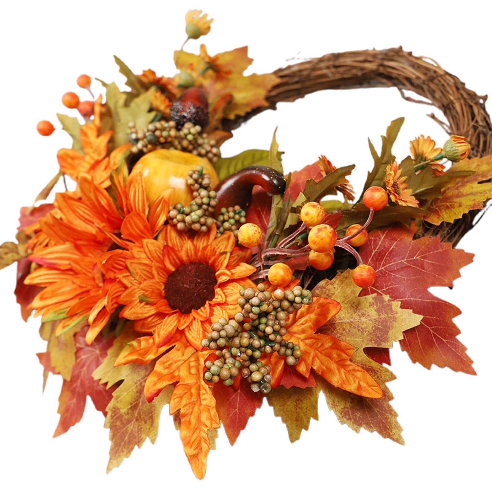 Couronne d'automne de porte : créez une ambiance de Thanksgiving chaleureuse