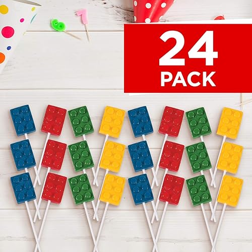 Miniatura 5 de Fun Express Chupetes de paletas de ladrillo de color, sabores de frutas surtidos, 24 unidades, ideales para fiestas de cumpleaños, regalos de