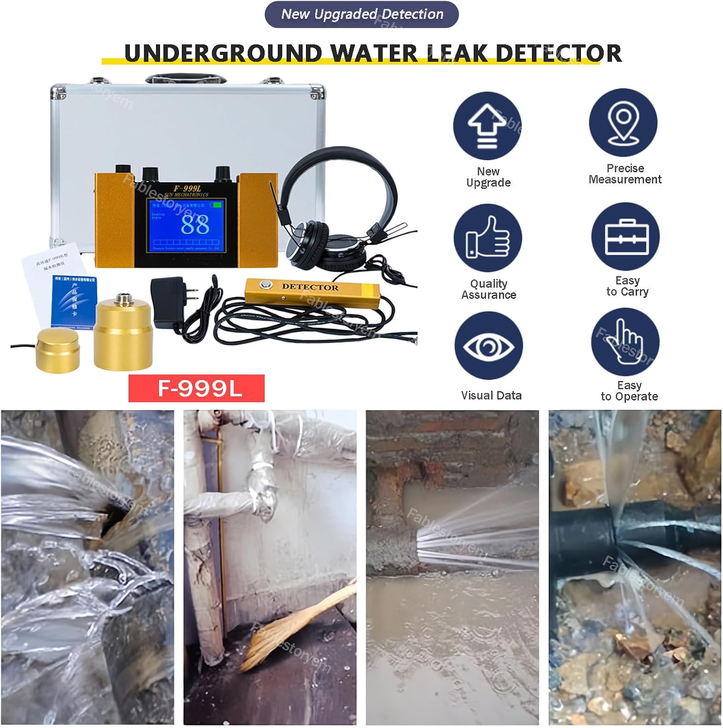 Fablestoryem F999L Leak Detector with features