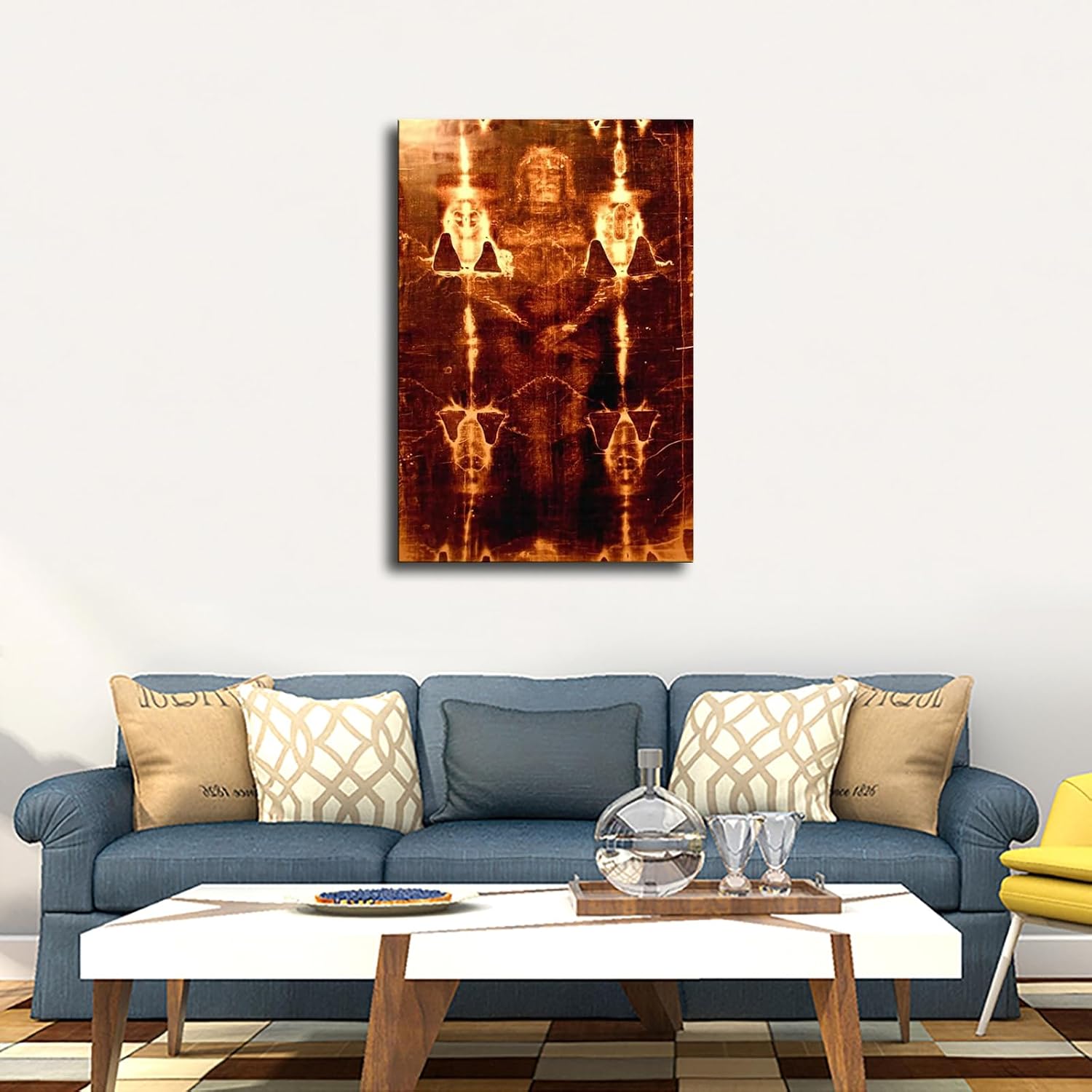 Shroud of Turin Poster Art Modern Classroom Kitchen Bedroom Room Living Room Office Decor Modern Family Bedroom Decor Posters (12×18inch Framed)