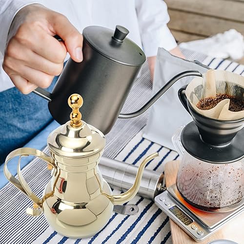 Miniatura 3 de Zerodeko Cafetera árabe Agua Verter sobre tetera Hervidor de té Hervidor de té Cafetera Infusor Tetera Cafetera Café Cafetera Italiana Mantequilla