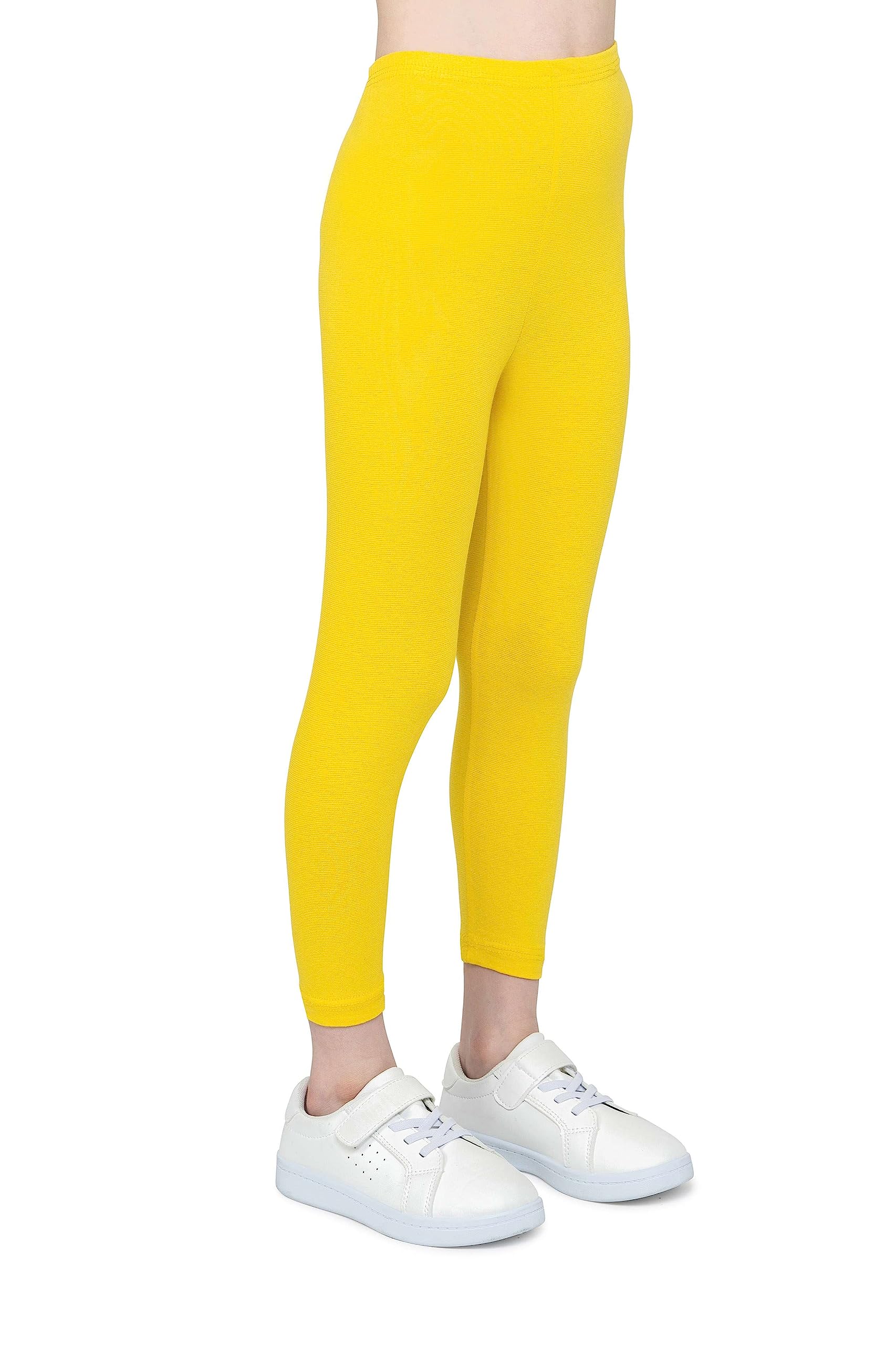 infatti Kinder-Mädchen-Baumwoll-Leggings, weiche und Bequeme Hose für Kinder, lässiges Training, eleganter Stil, Basic-Kleidung Zoe