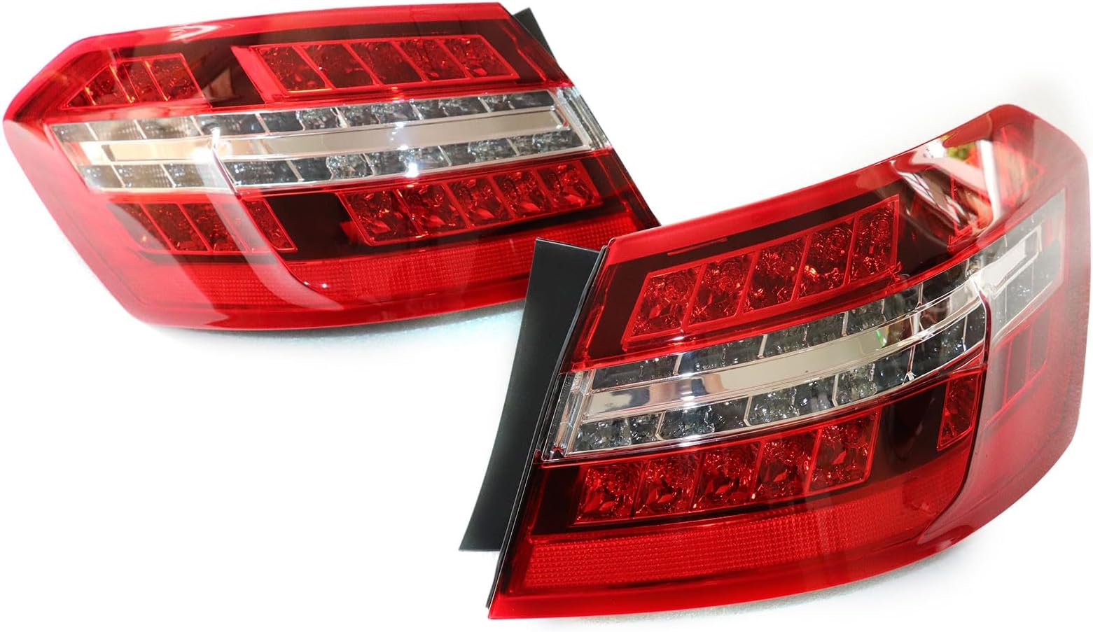 Tail Lights Assembly Compatible with 2010 2011 2012 2013 E-Class E350 E550 E63 AMG, Left+Right Side LED Taillight, Driver & Passenger Rear Tail Lamp Replace, 2129060758, 2129060858