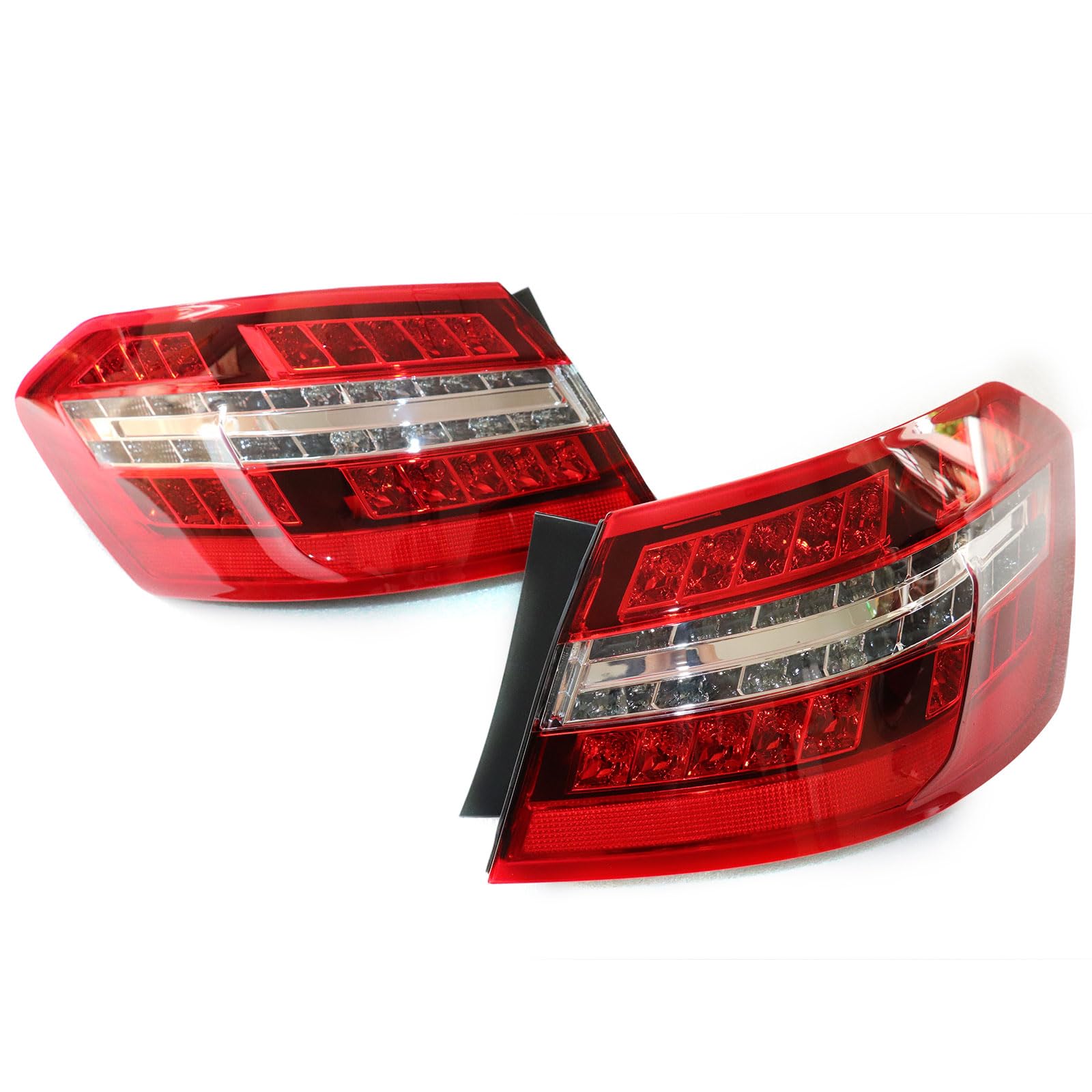 Tail Lights Assembly Compatible with 2010 2011 2012 2013 Mercedes-Benz E-Class E550 E63 AMG, Left+Right Side LED Taillight, Driver & Passenger Rear Tail Lamp Replace, 2129060758, 2129060858