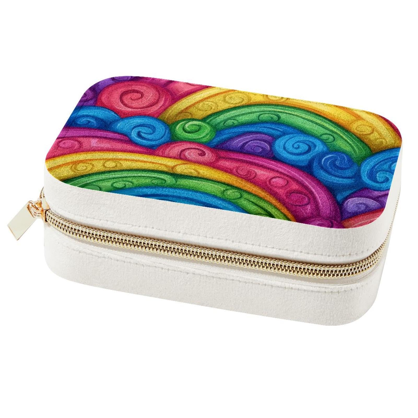 Boîte à bijoux bouclée arc-en-ciel pour ne plus jamais emmêler vos colliers