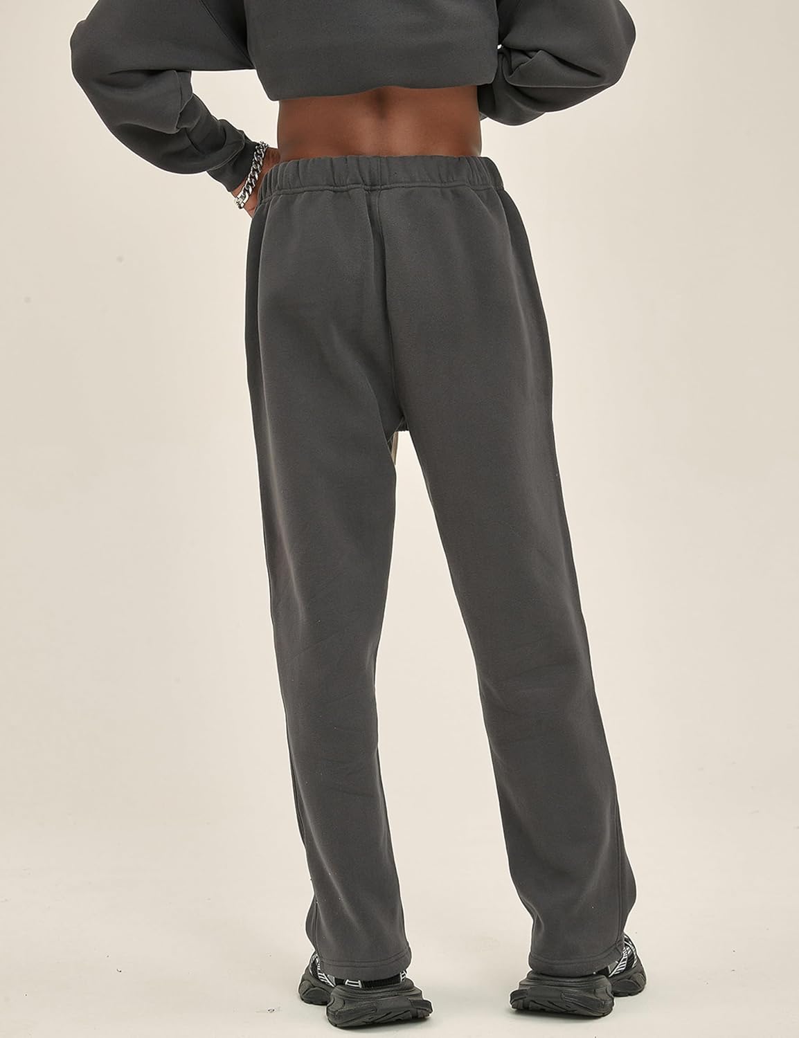 Baggy Winter Pants for Men Cotton Joggers Sweatpants Casual Loose Fit Drawstring Pant with Pockets