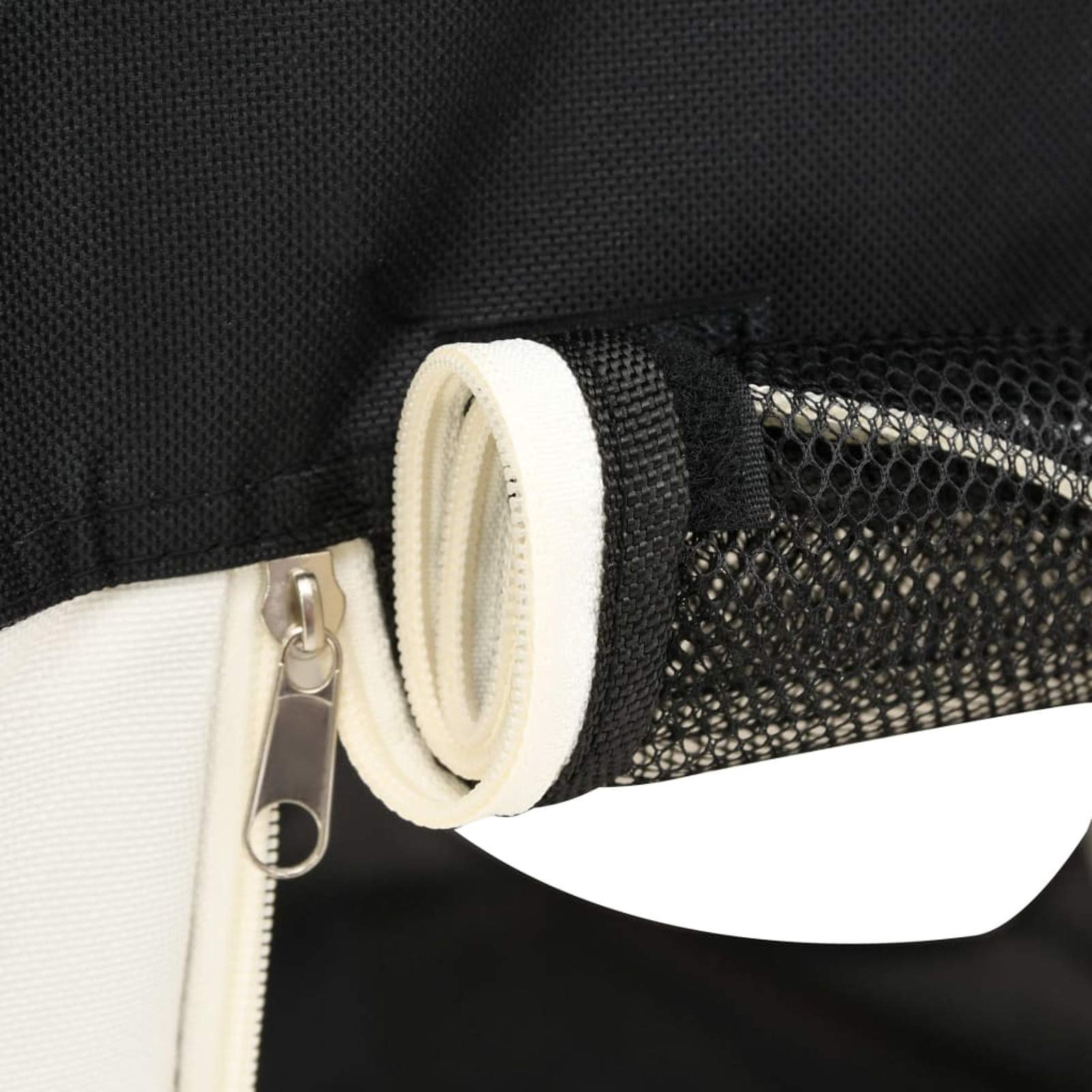 Homgoday Corralito plegable para perros con bolsa de transporte, negro, 125 x 125 x 61 cm, adecuado para perros, cachorros, gatos y conejos, plegable, ideal para uso en interiores y exteriores, corral
