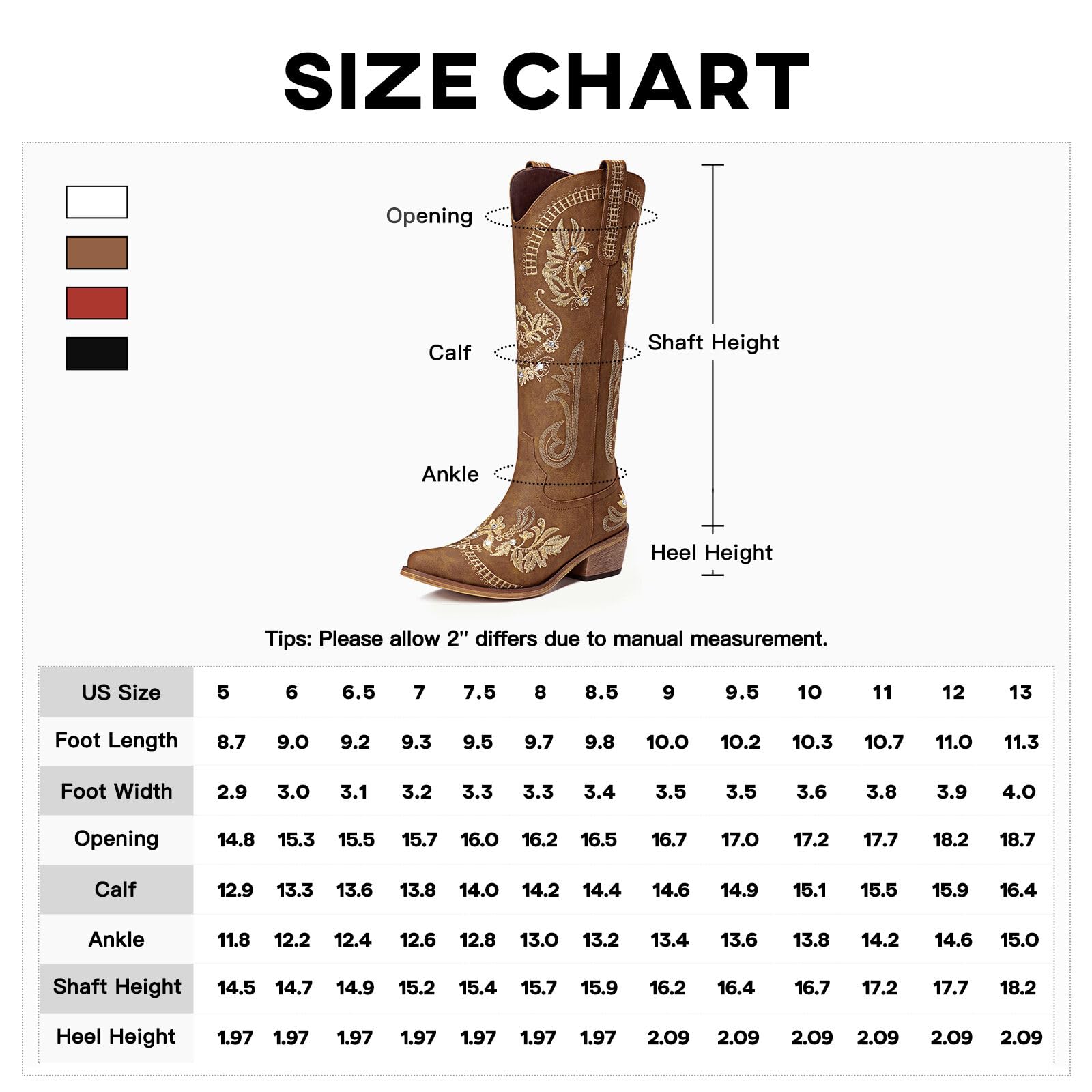 Stivali da cowboy da donna, stivali da cowgirl larghi al polpaccio alti al ginocchio, stivali da cowgirl con strass scintillanti glitterati con ricamo classico, stivali retrò a punta con