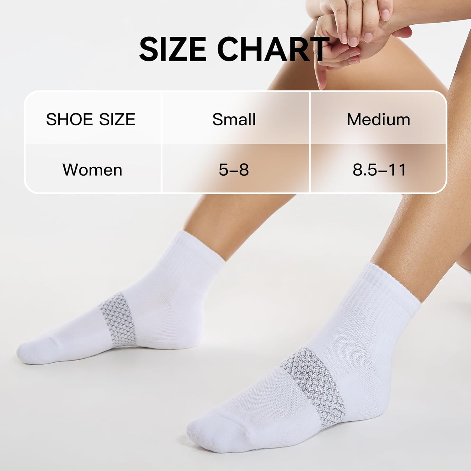 CS CELERSPORT 5 Pairs Women's Ankle Socks Running Athletic Sport Socks with Cushion - Image 2