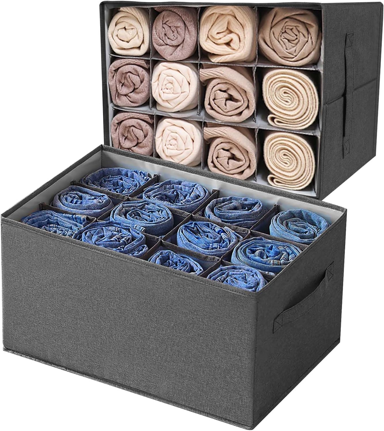 Wöchentlicher Kleider-Organizer Für Kinder – Mit 6 Taschen, Montag Bis Wochenende, Grau, 90x62 Cm