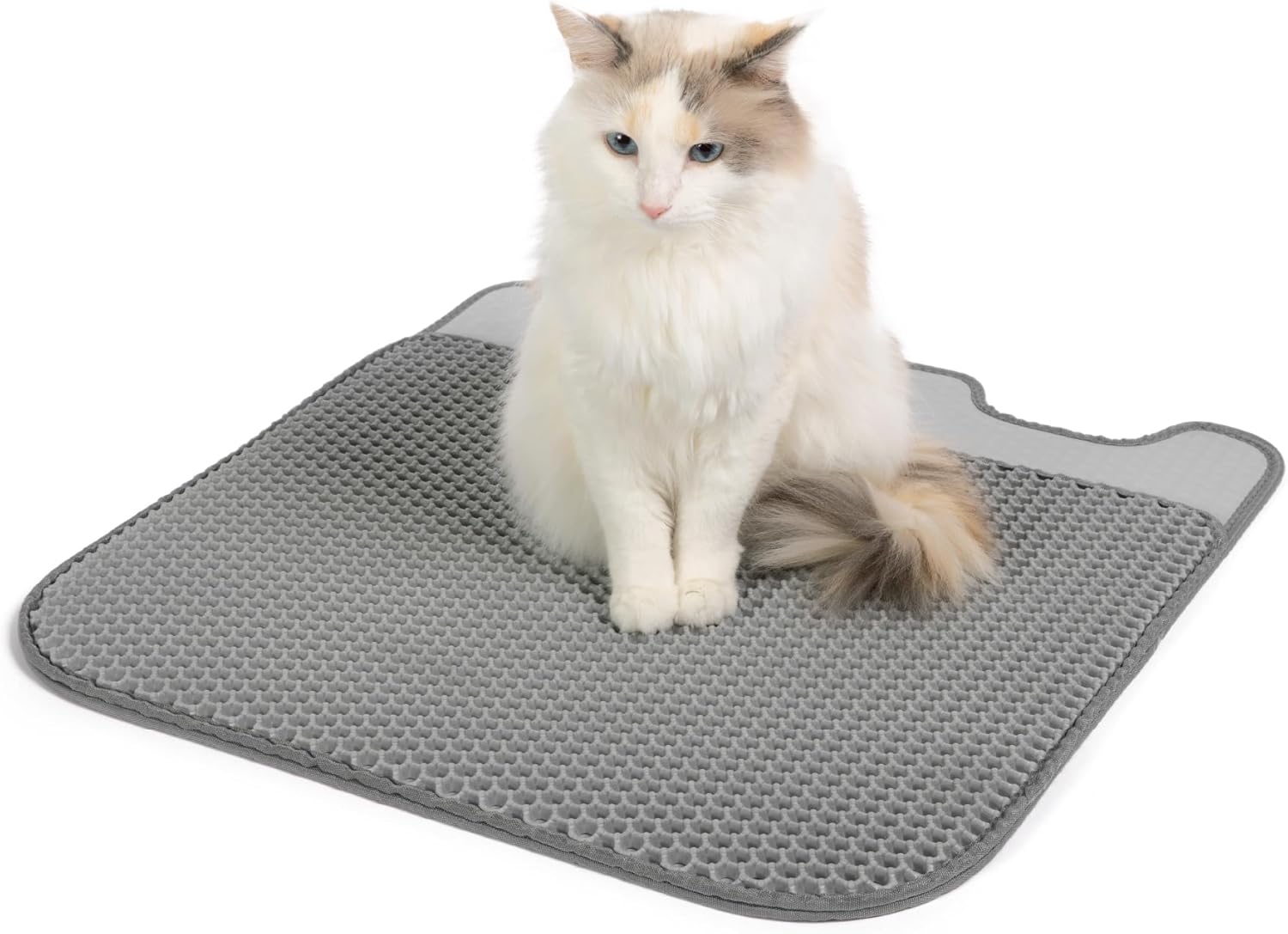 Leo's Loo Too by Casa Leo I Litter Mat I Trap your Cat Litter with a Dual Layer Honeycomb Design I Water Proof Material for Easy Cleaning I Leo Gray