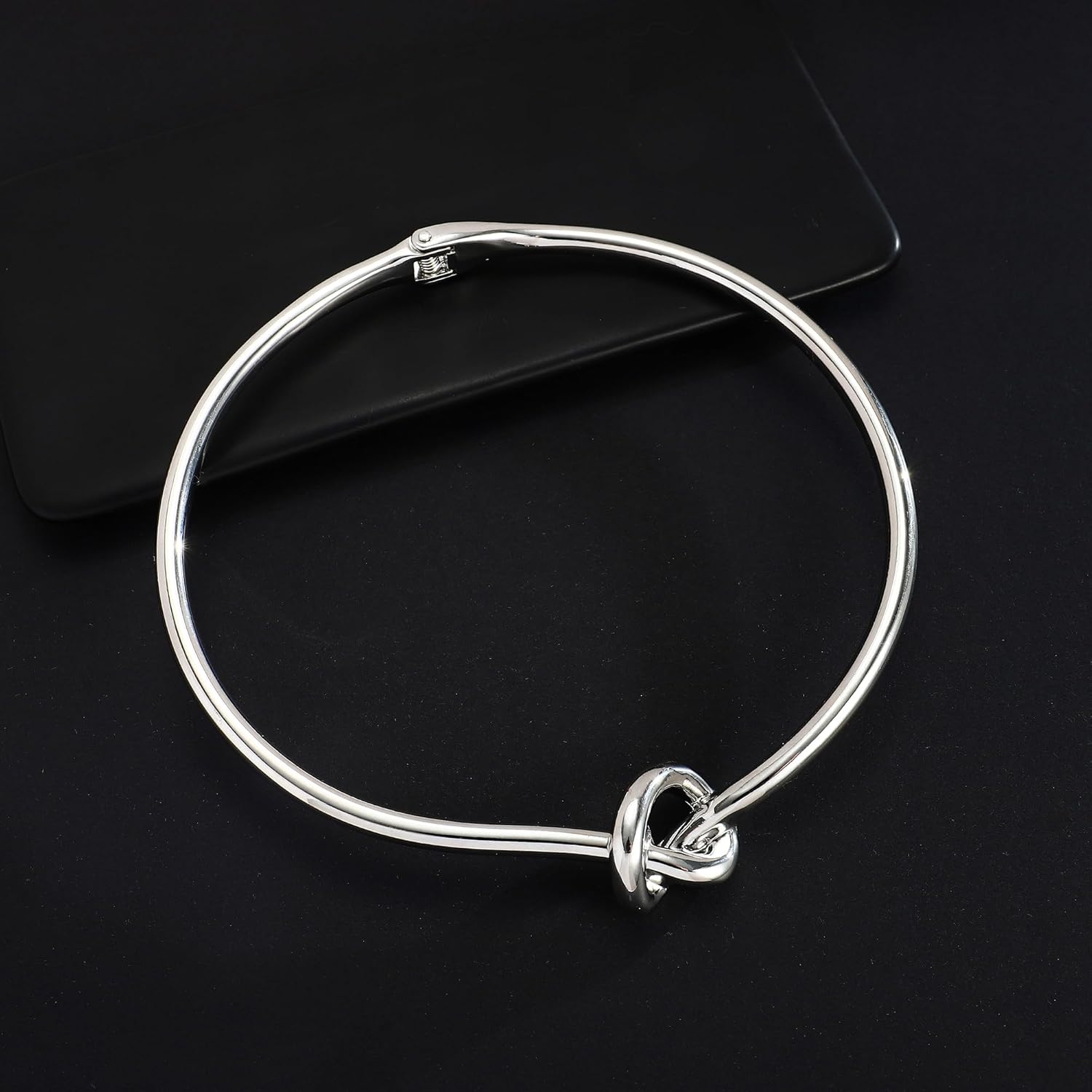 Gold Silver Chunky Choker Necklace For Women Waterdrop Choker Collar Necklace Bold Statement Necklaces Spring Hinged Open Necklaces Trendy Jewelry - Image 4