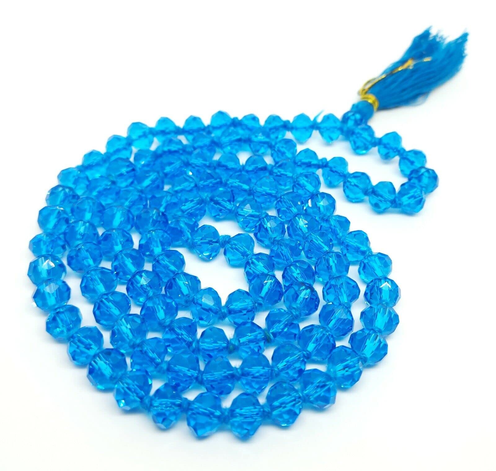 100% Crystal Mala Neckalce 109 Beads 6 mm Beads Size AAA + Quality