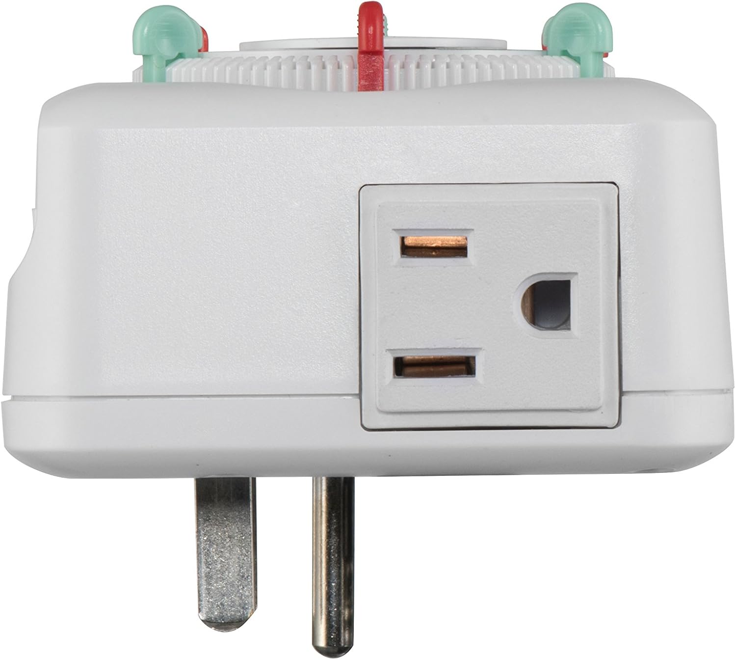 NSi Industries TORK RTN312 Indoor 15-Amp Plug-in Heavy Duty Mechanical Appliance Timer 24-Hour Programming – GREEN & RED Trippers TWO Receptacles White - - 