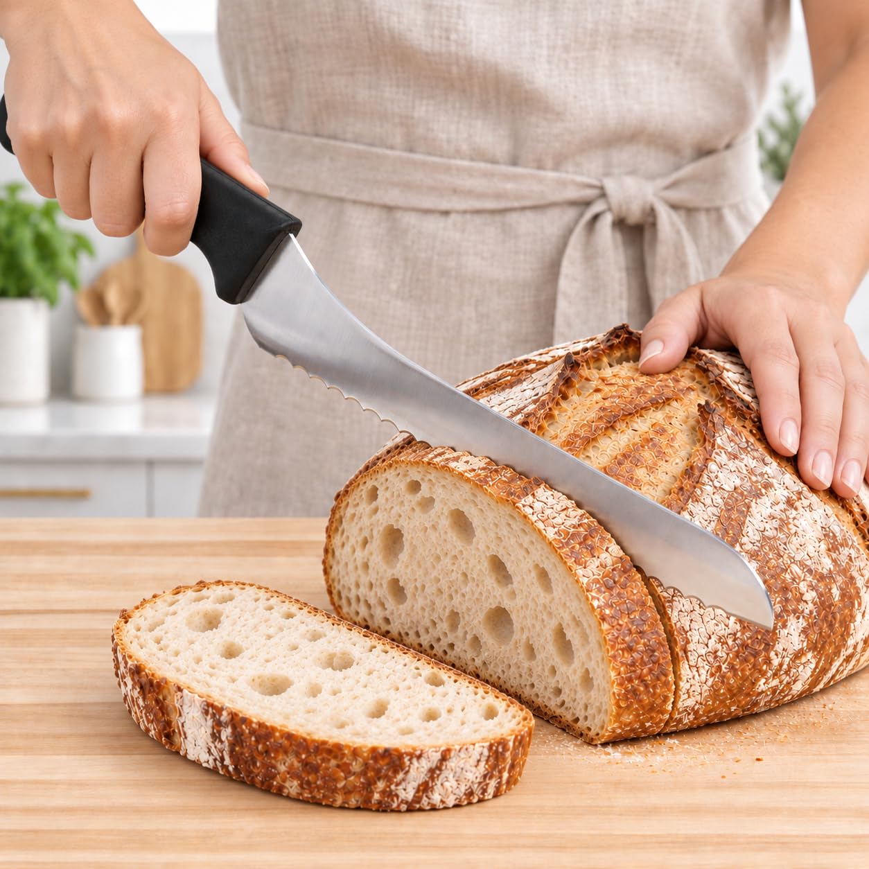 Cat Cora Bread Knife - Serrated, 9" German Steel -2