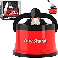 Vista 22 de AnySharp – EDITIONS – Afilador de cuchillos manos libres - Herramienta de afilado fácil de usar con base de succión PowerGrip y ángulo