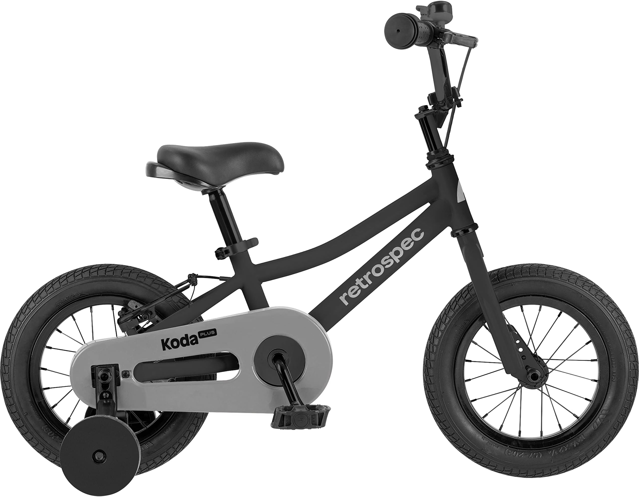 Retrospec Koda Plus Kids Bike for Boys & Girls Ages 2-3 Years - 12" Children's Bicycle, Adjustable Seat & Handlebars, Removable Training Wheels, Front Hand Brakes, Rear Coaster Brake & Safety Bell
