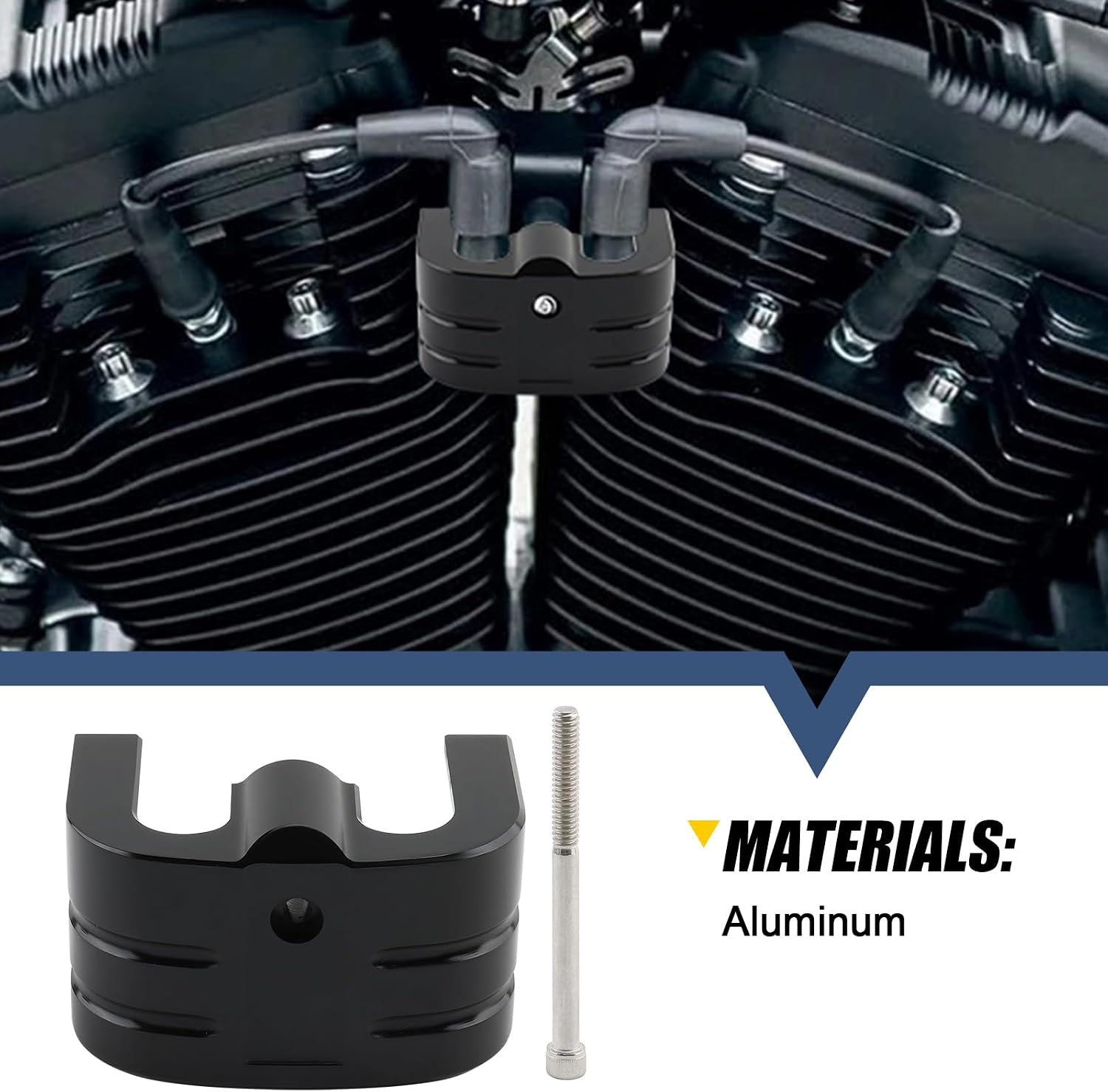 Coil Cover Ignition Coil Cover Fit For Harley 2018-2025 Softail Breakout Fat Bob Fat Boy 114 Heritage Classic Low Rider FXLRS Street Bob FXST (Black)