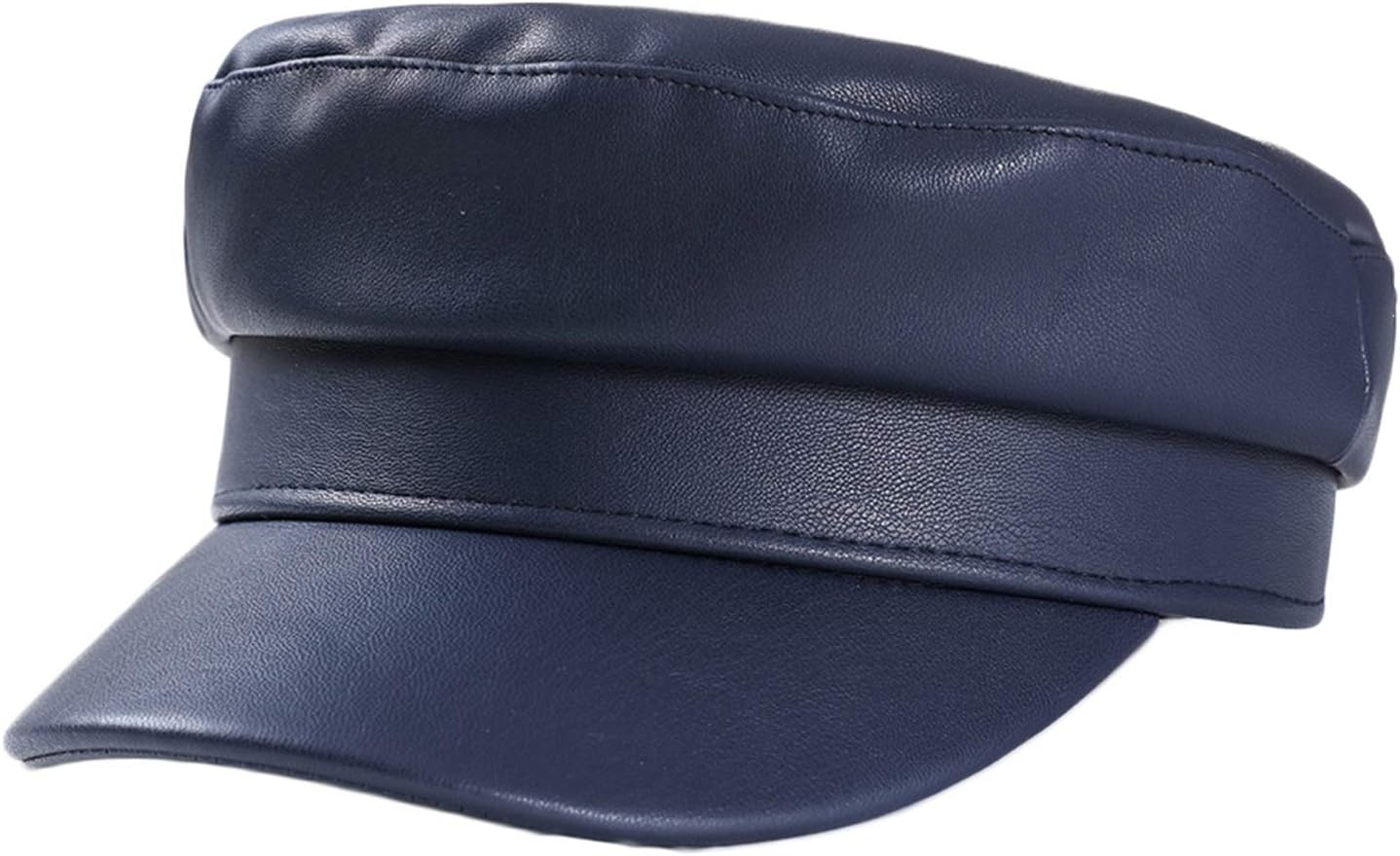 Andongnywell Women Leather Newsboy Hats Cabbie Painter Hat Gatsby Ivy Visor Beret Cap Yacht Captain Sailor Caps