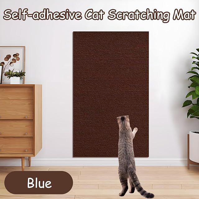 Foto 4 de 6 de Xynovate Alfombra Rascador para Gatos, Tapete Autoadhesivo para Rascar Gatos, Protector Sofa Arañazo