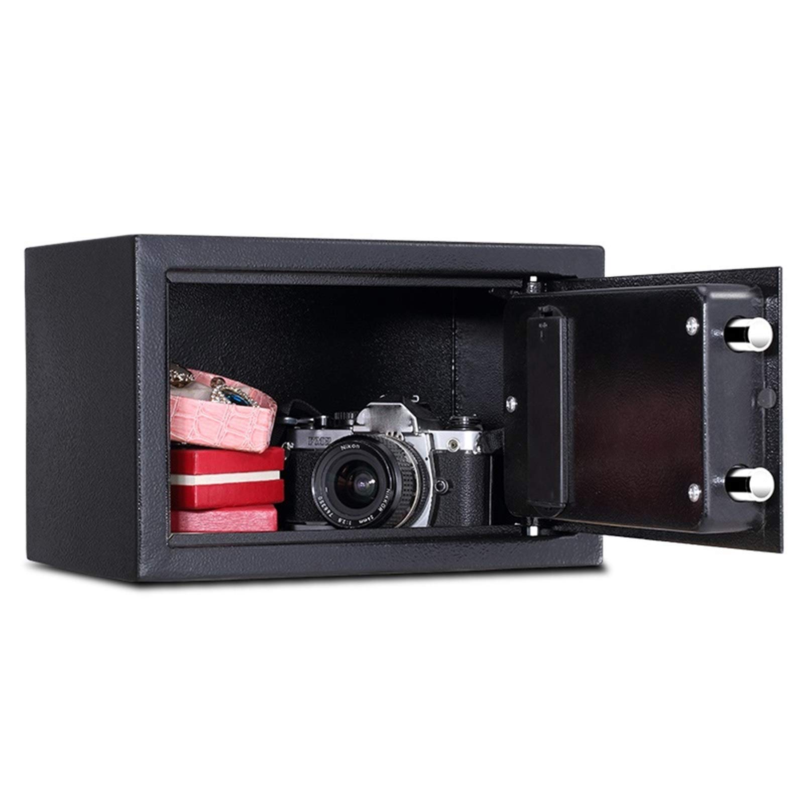 Caja fuerte de alta seguridad con bloqueo de código, caja de seguridad segura para dinero en efectivo y objetos de valor, caja fuerte ignífuga para el hogar y la oficina, resistente a los robos, caja