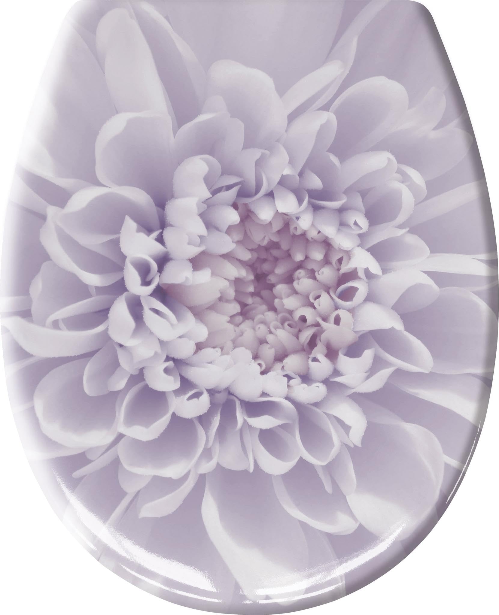 Abattant WC DAHLIA lavande : fini les bruits avec la fermeture ralentie