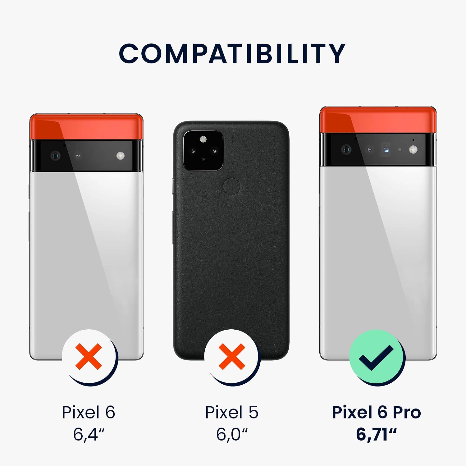 kwmobile Case Compatible with Google Pixel 6 Pro Case - TPU Silicone Phone Cover with Soft Finish - Black