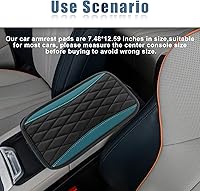 Vista 6 de Funda universal de cuero impermeable para consola central de automóvil, protector de caja de asiento para reposabrazos, accesorios de decoración