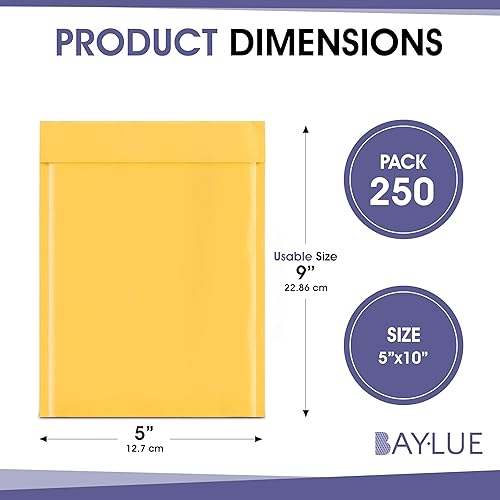 Miniatura 2 de Sobres pequeños de papel kraft de burbujas de 5 x 10 pulgadas #00 Sobres acolchados autosellables Sobres acolchados de burbujas Tamaño utilizable