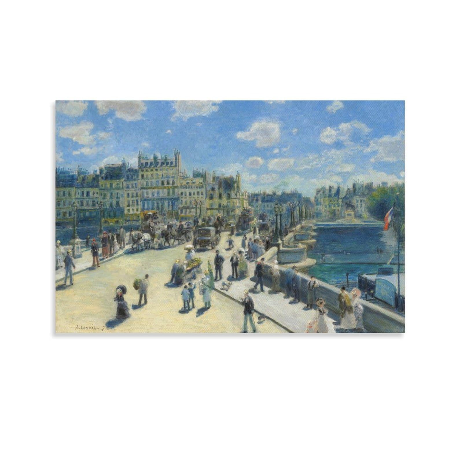 genericPierre-Auguste Renoir Poster Print Pont Neuf, Paris Wall Art Poster Gifts Bedroom Prints Home Decor Hanging Picture Canvas Painting Posters 08x12inch(20x30cm), Unframe-style