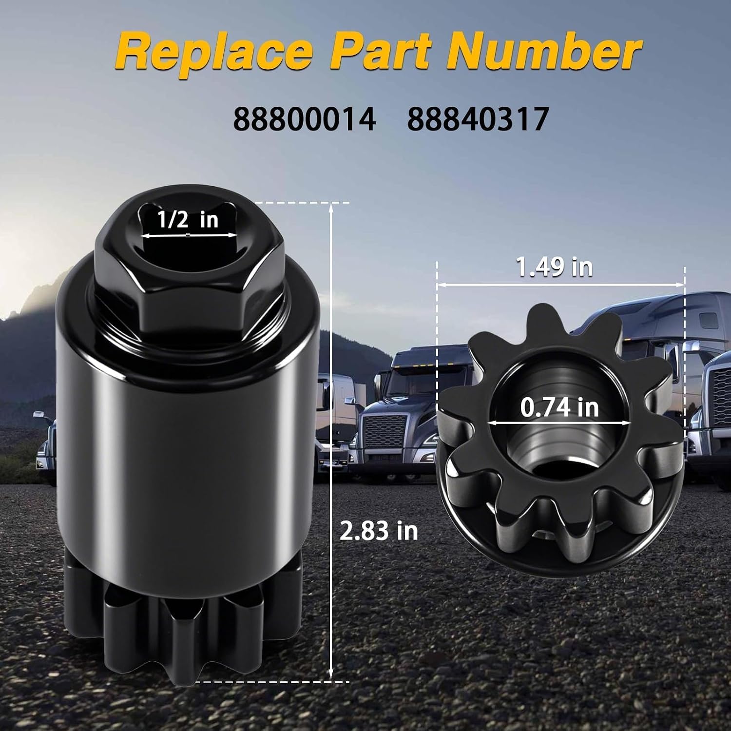 EVRBUL Flywheel Turning Tool Crank Barring Tool Compatible with Volvo D11 D13 D16, Mack Trucks MP7 MP8 MP10 Engines 2008-2018 Replace#: 88800014, 88840317