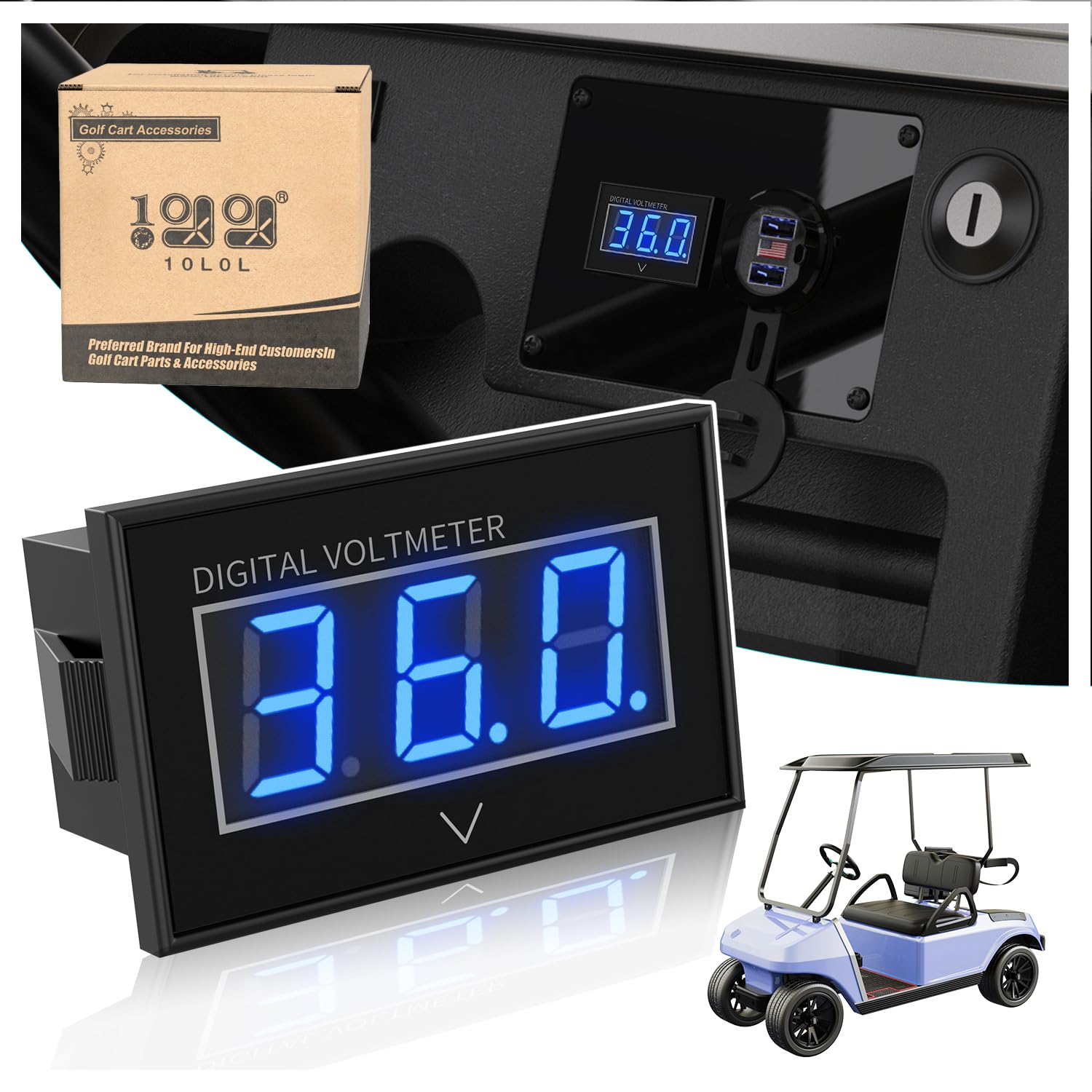 10L0L 36V 48V Golf Cart Battery Meter
