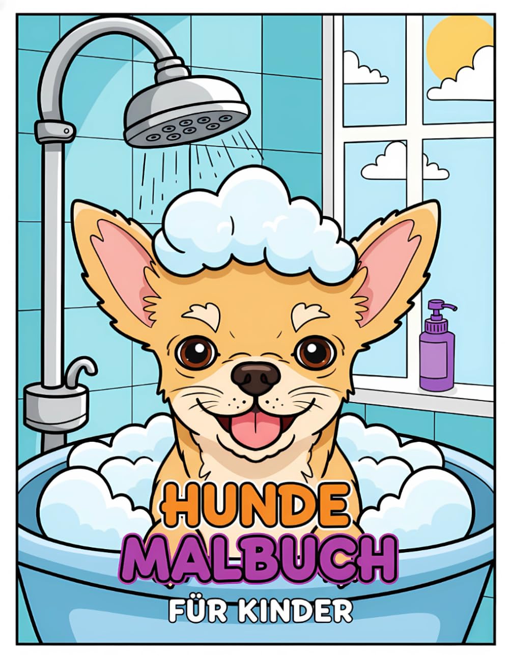 Hunde Malbuch für Kinder: Niedliche Designs zum Ausmalen, perfekt für Spaß, Kreativität und entspannte Nachmittage