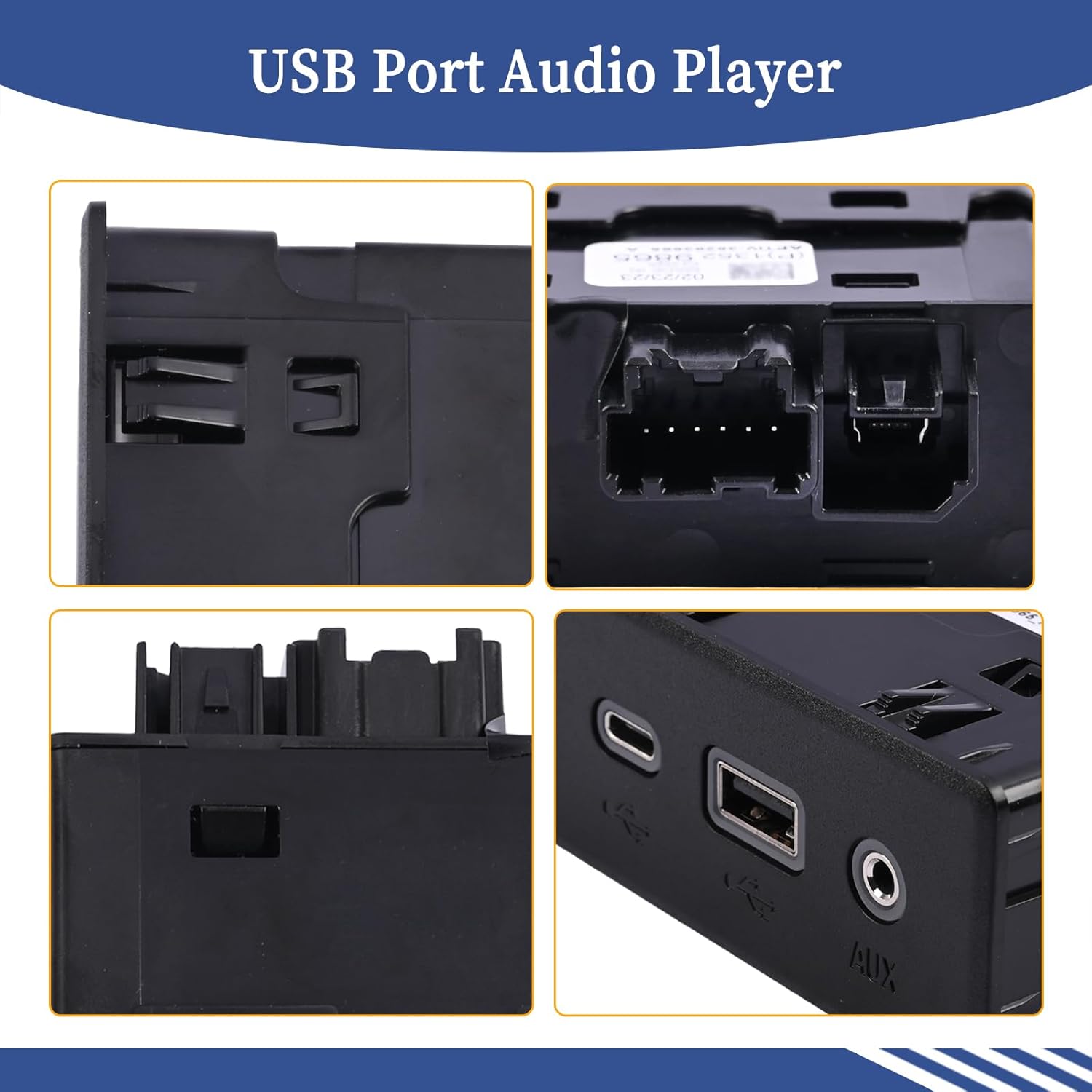 USB Port Audio Player and USB Receptacle 13529865 Fit for Chevy Malibu Equinox 2019-2024, for Buick Encore GX 2020-2023 Replace 84260037 13512372