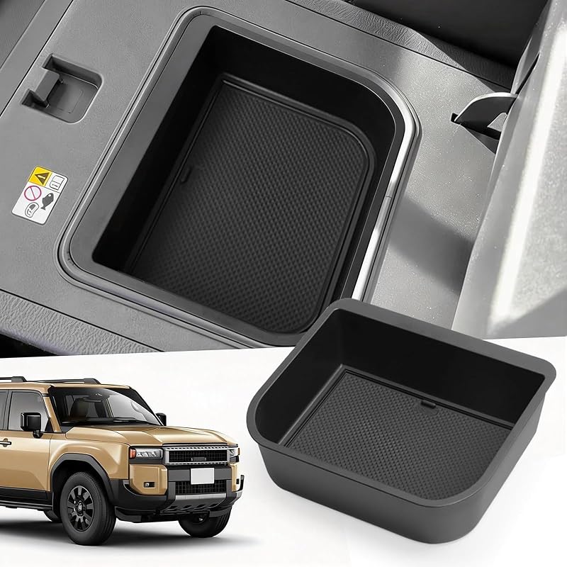 Bandeja organizadora do console com caixa térmica SKTMH para Toyota Land Cruiser Prado 250 e Lexus GX 550 2024–2026