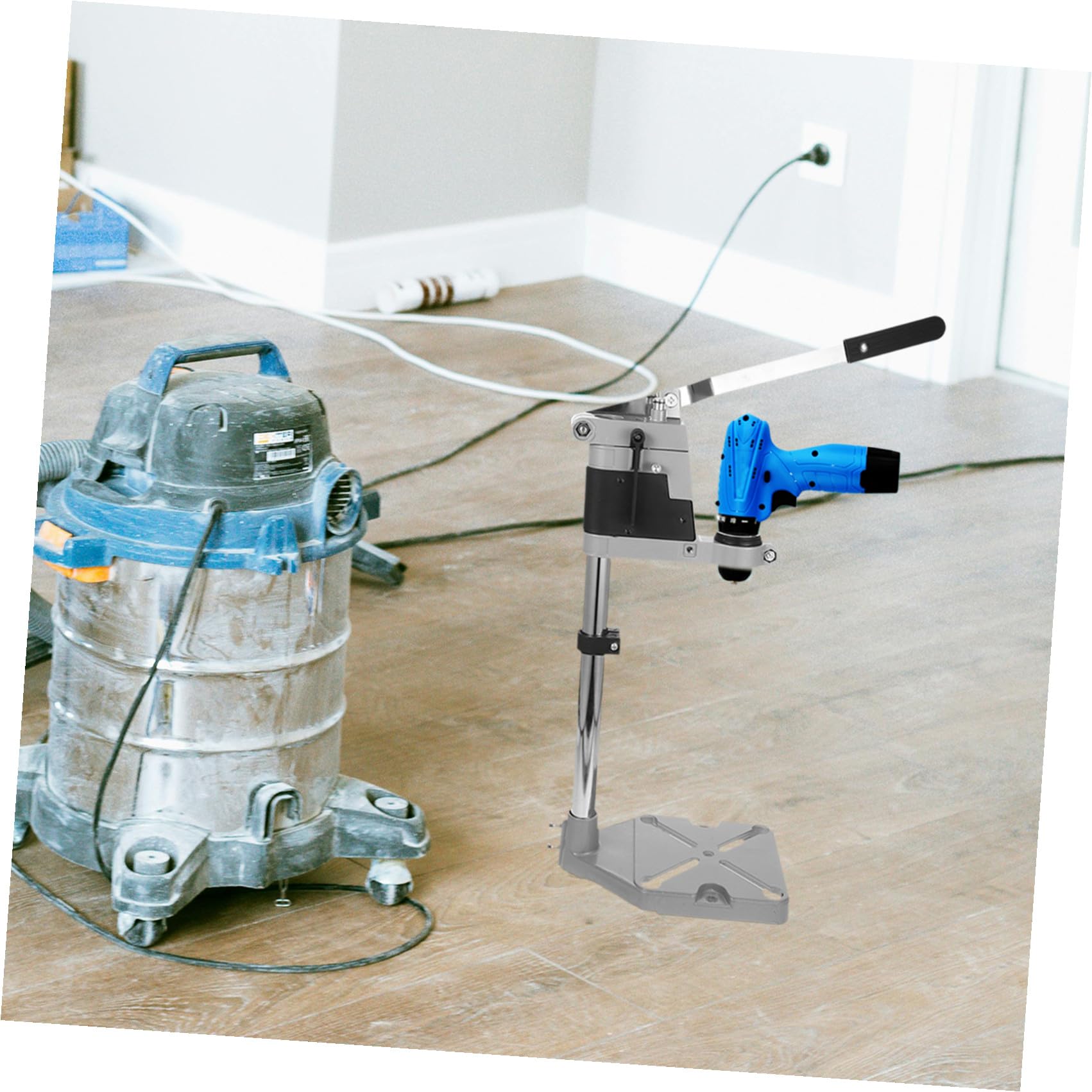 Gadpiparty Supporto Per Trapano Elettrico Con Base Ghisa Stativo Per Trapano Manuale Accessorio Da Officina Per Forature Precise e Stabili